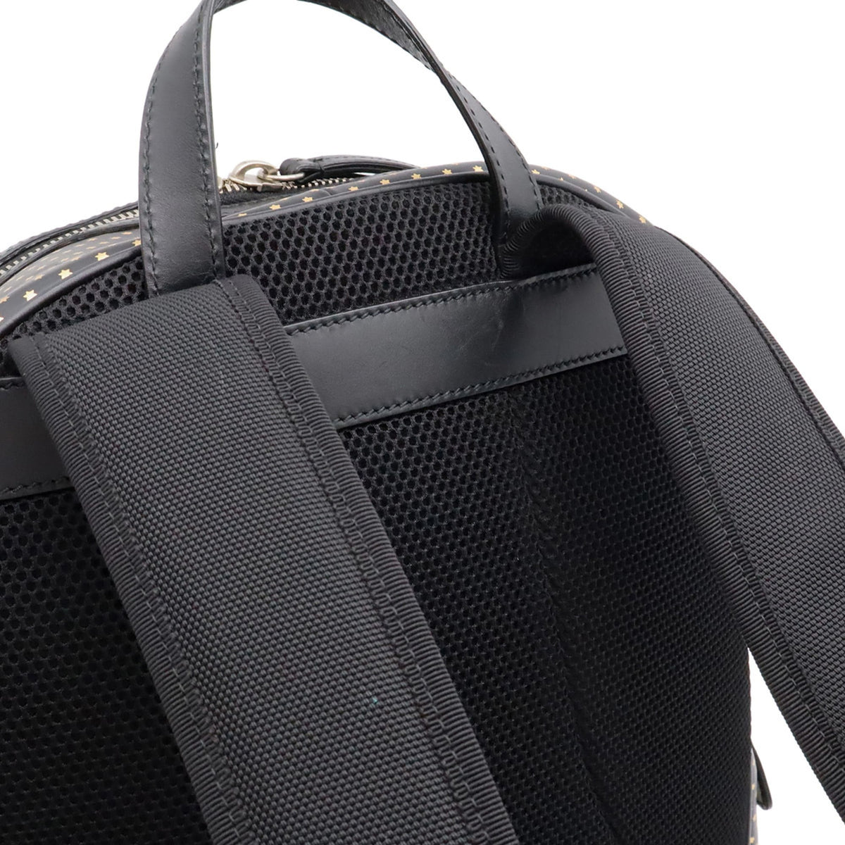 Gucci Black Gold Leather Backpack (Pre-Owned)