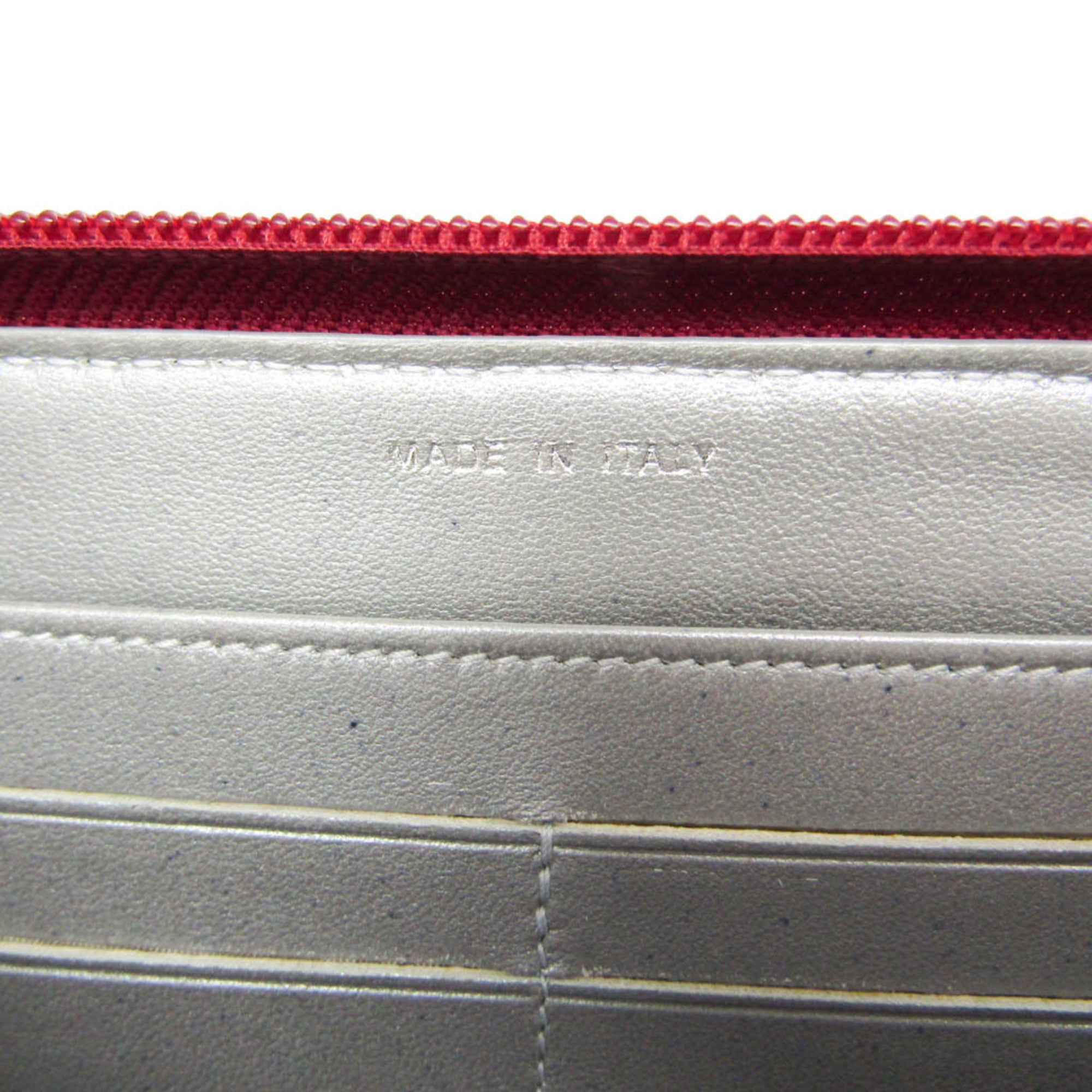 Chanel Camellia Zip Around Organizer Leather Burgundy Leather Wallets Accessory (Pre-Owned)