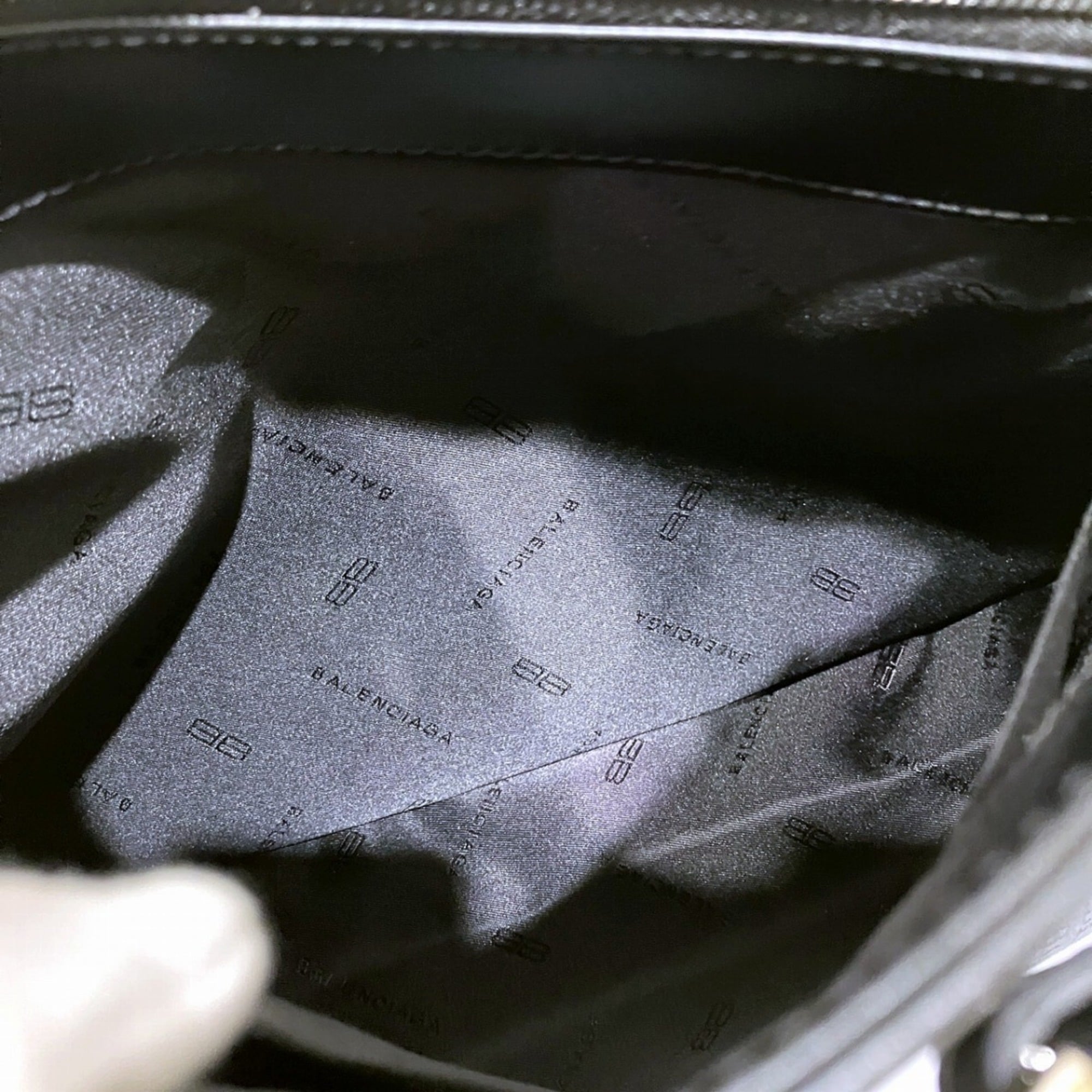 Balenciaga Black Canvas Leather Tote Bag (Pre-Owned)