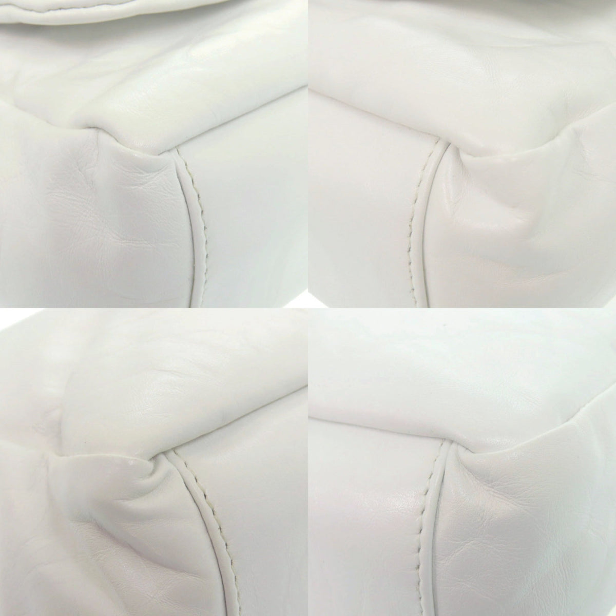 Balenciaga White Leather Handbag Shoulder Bag (Pre-Owned)