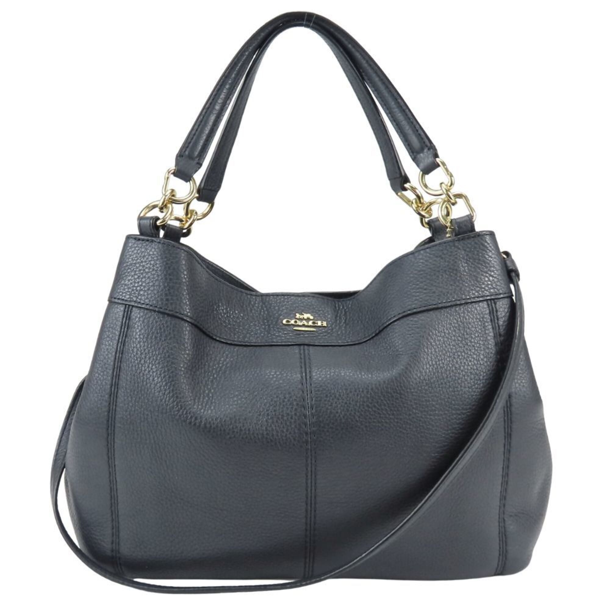 Coach Dark Navy Leather Tote Bag (Pre-Owned)