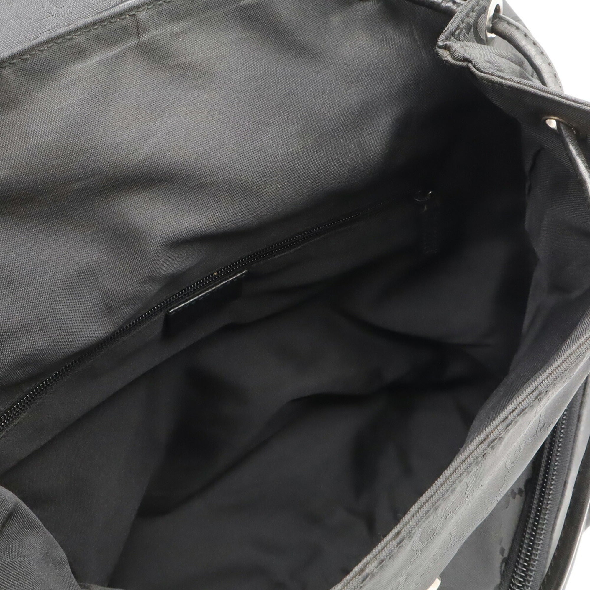 Gucci Black Nylon Leather Backpack (Pre-Owned)