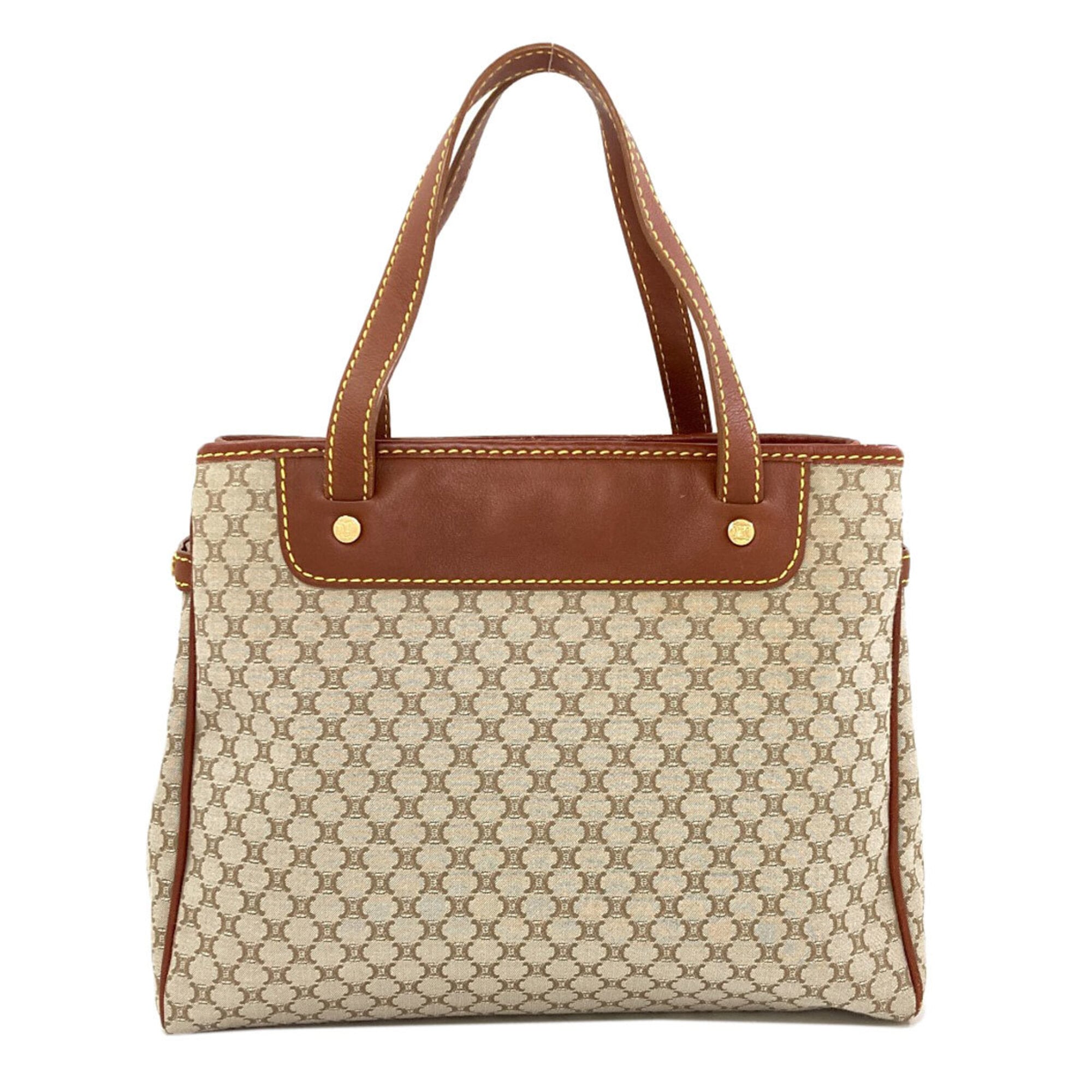 Celine Macadam Brown Canvas Handbag (Pre-Owned)