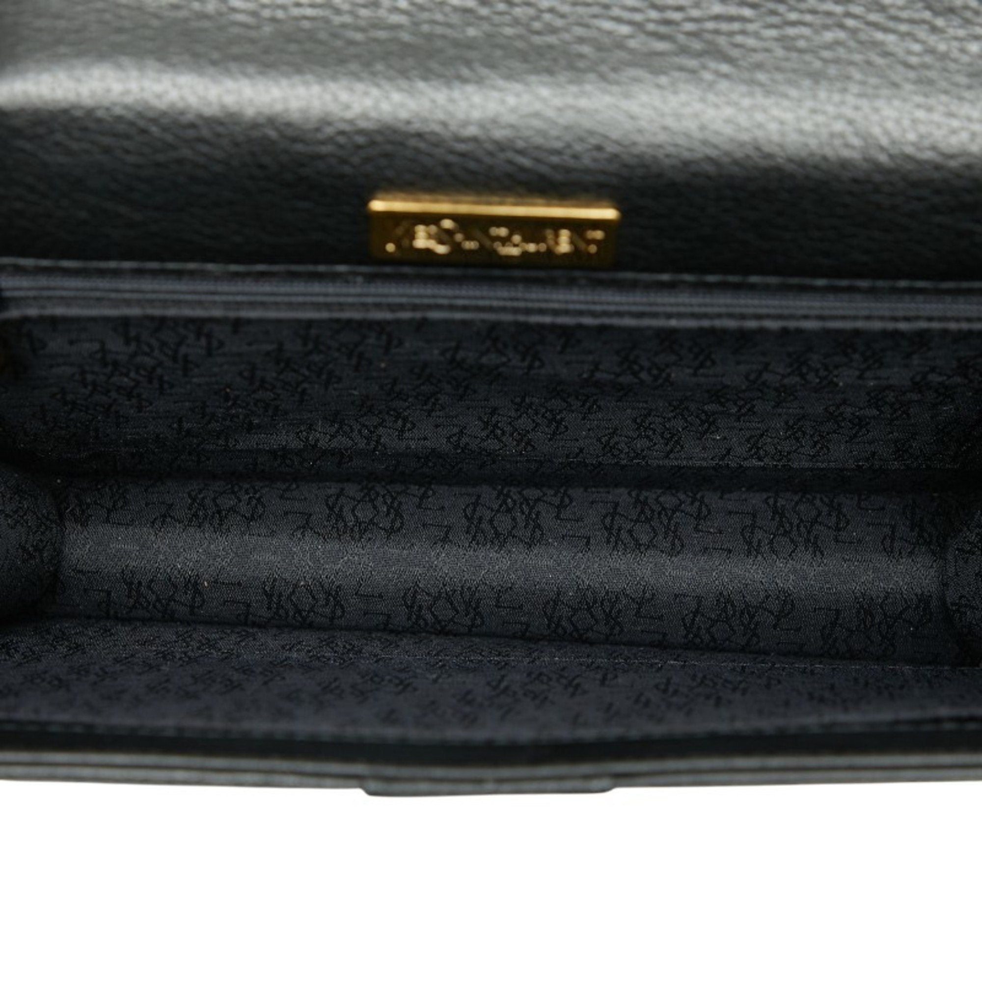 Saint Laurent Black Leather Clutch Bag (Pre-Owned)