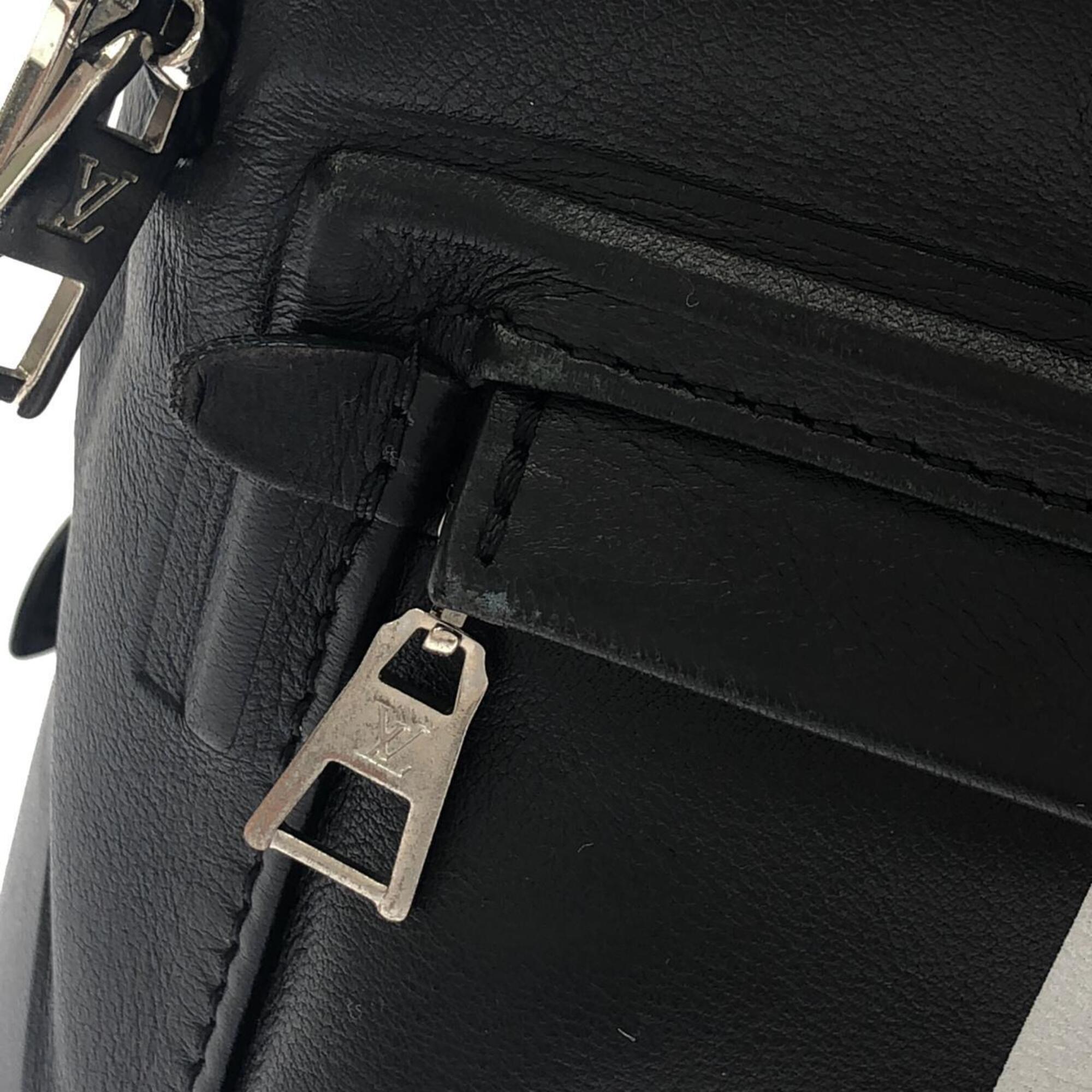 Louis Vuitton Black Leather Backpack (Pre-Owned)