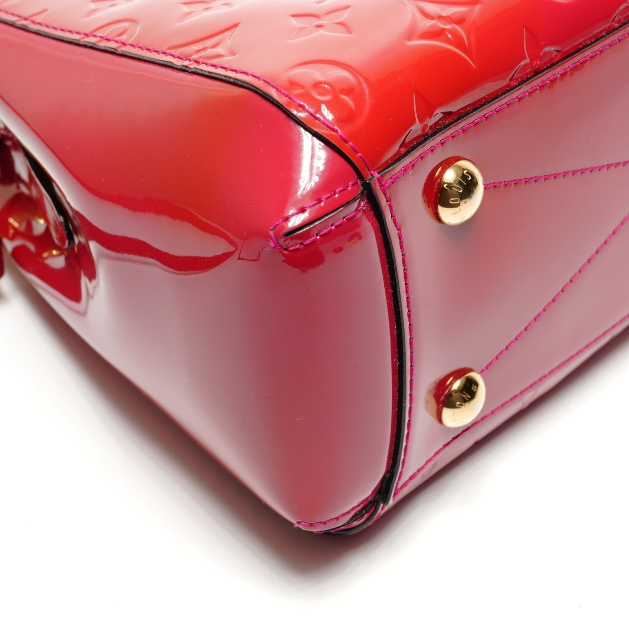 Louis Vuitton Red Color Vernis Handbag (Pre-Owned)
