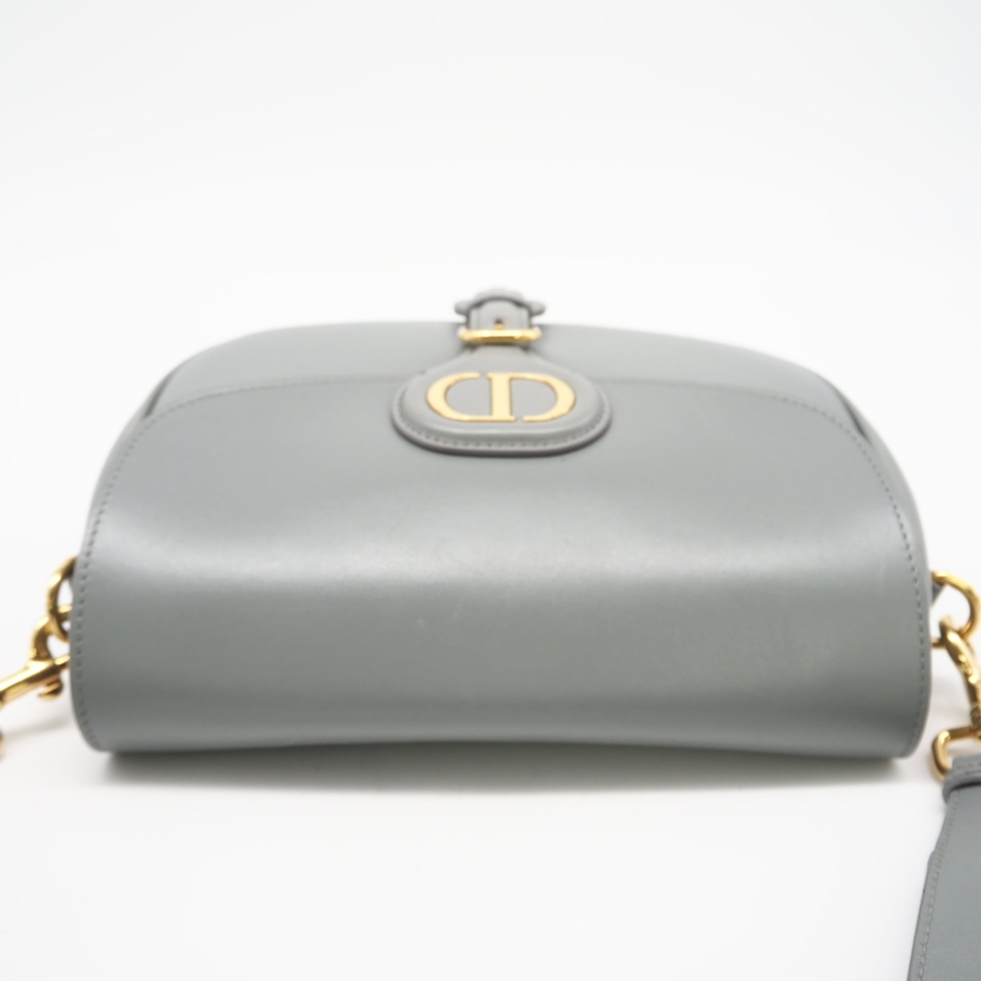 Christian Dior Gray Leather Shoulder Bag (Pre-Owned)