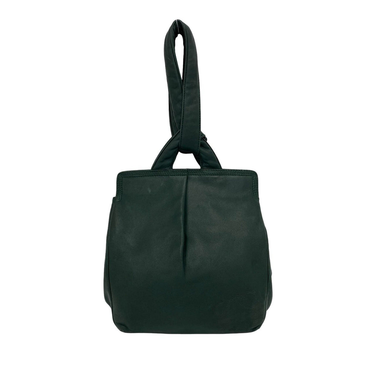 Loewe Green Leather Handbag Tote Bag (Pre-Owned)