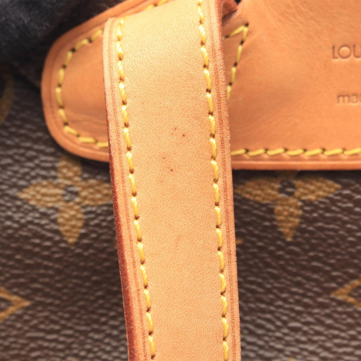 Louis Vuitton Brown Monogram Coated Canvas Leather Backpack (Pre-Owned)