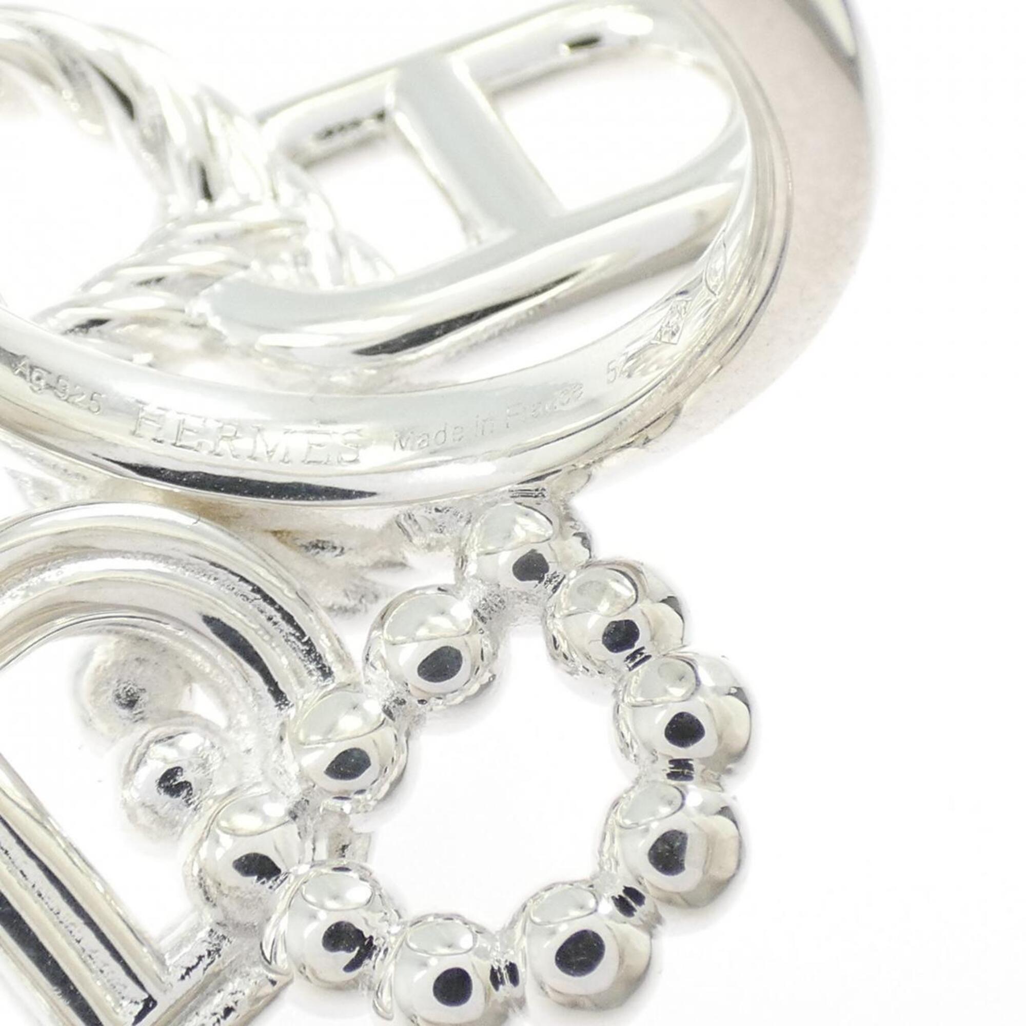 Hermes Silver 925 Band Ring (Pre-Owned)
