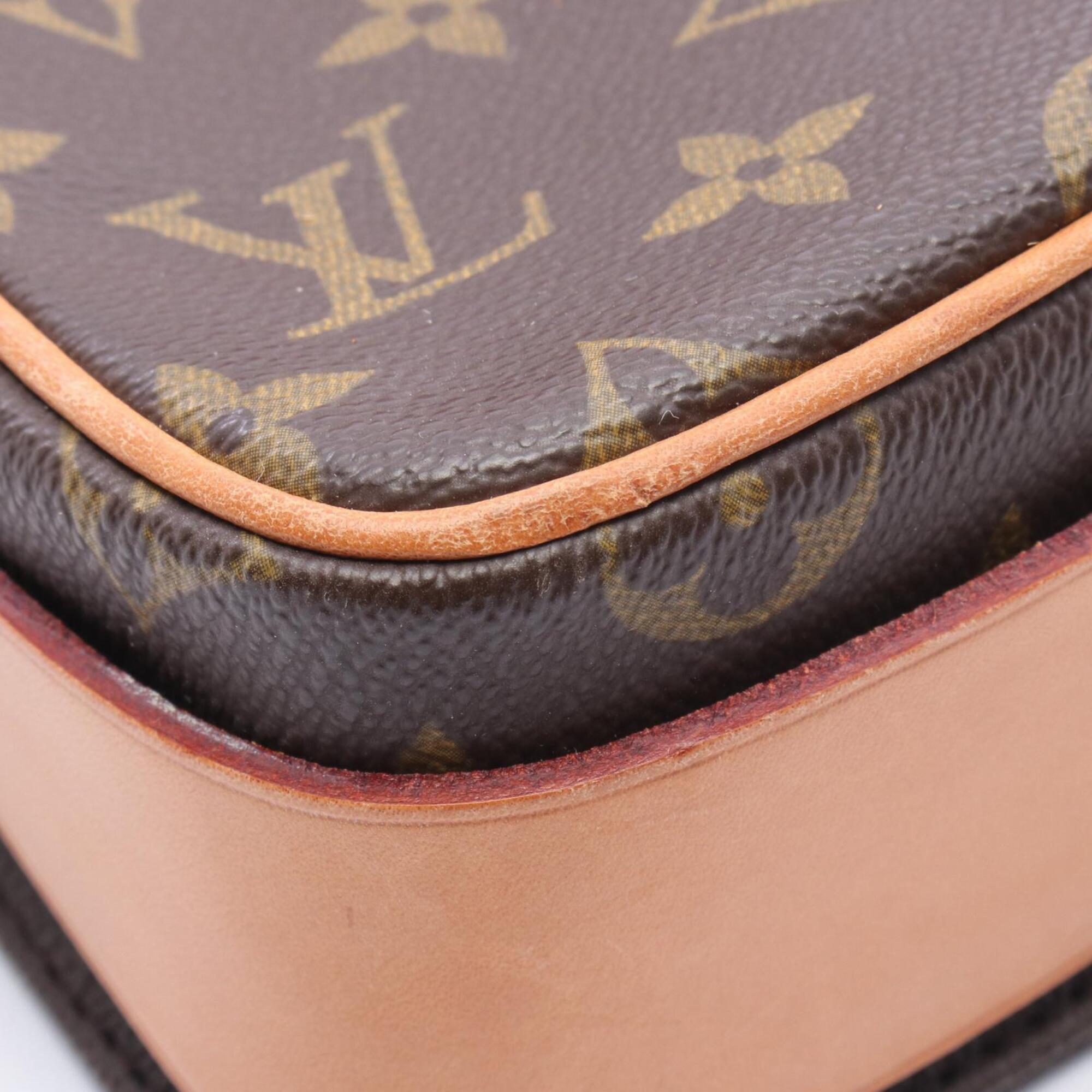 Louis Vuitton Brown Monogram Coated Canvas Leather Shoulder Bag (Pre-Owned)