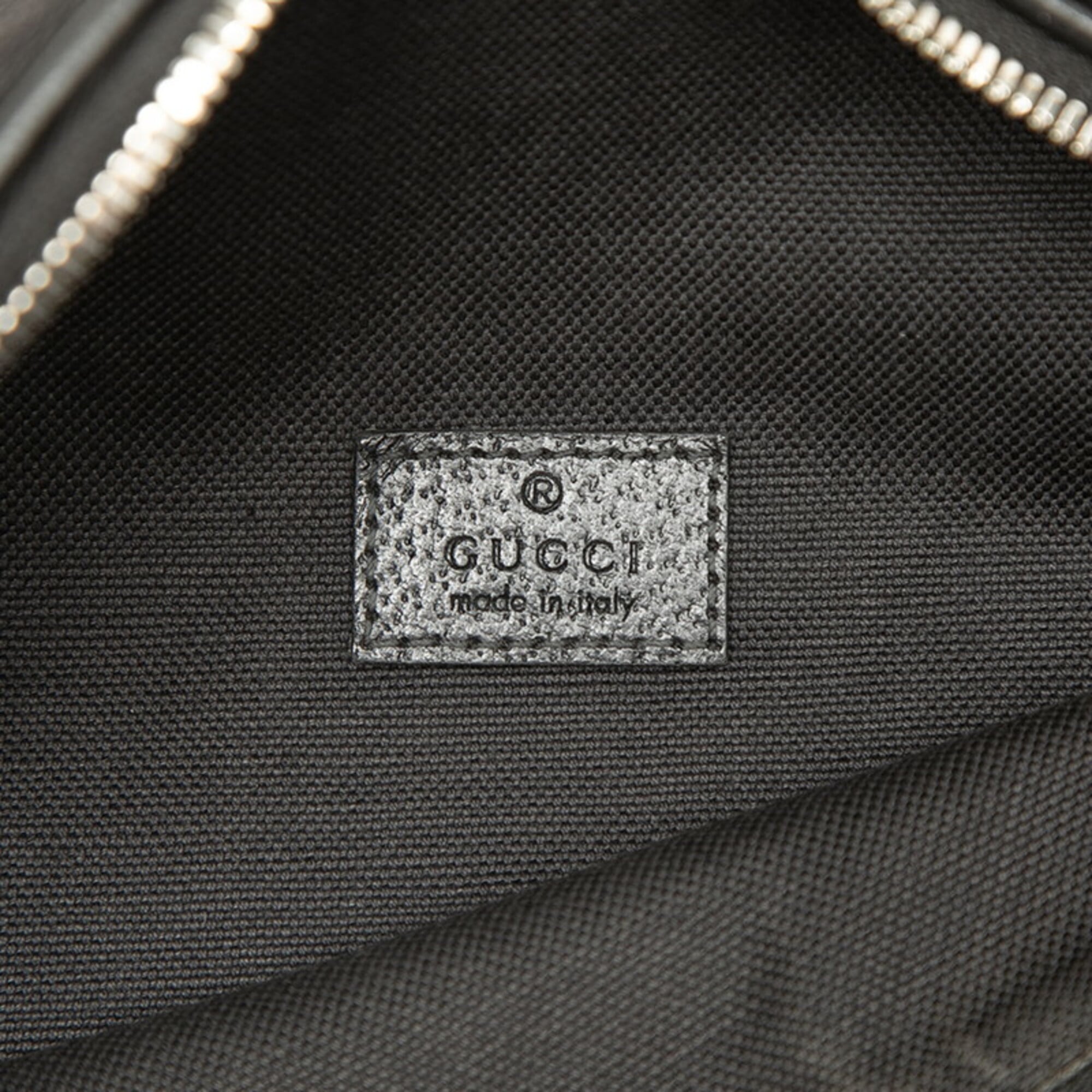 Gucci Black Canvas Leather Fanny Pack Sling Bag (Pre-Owned)