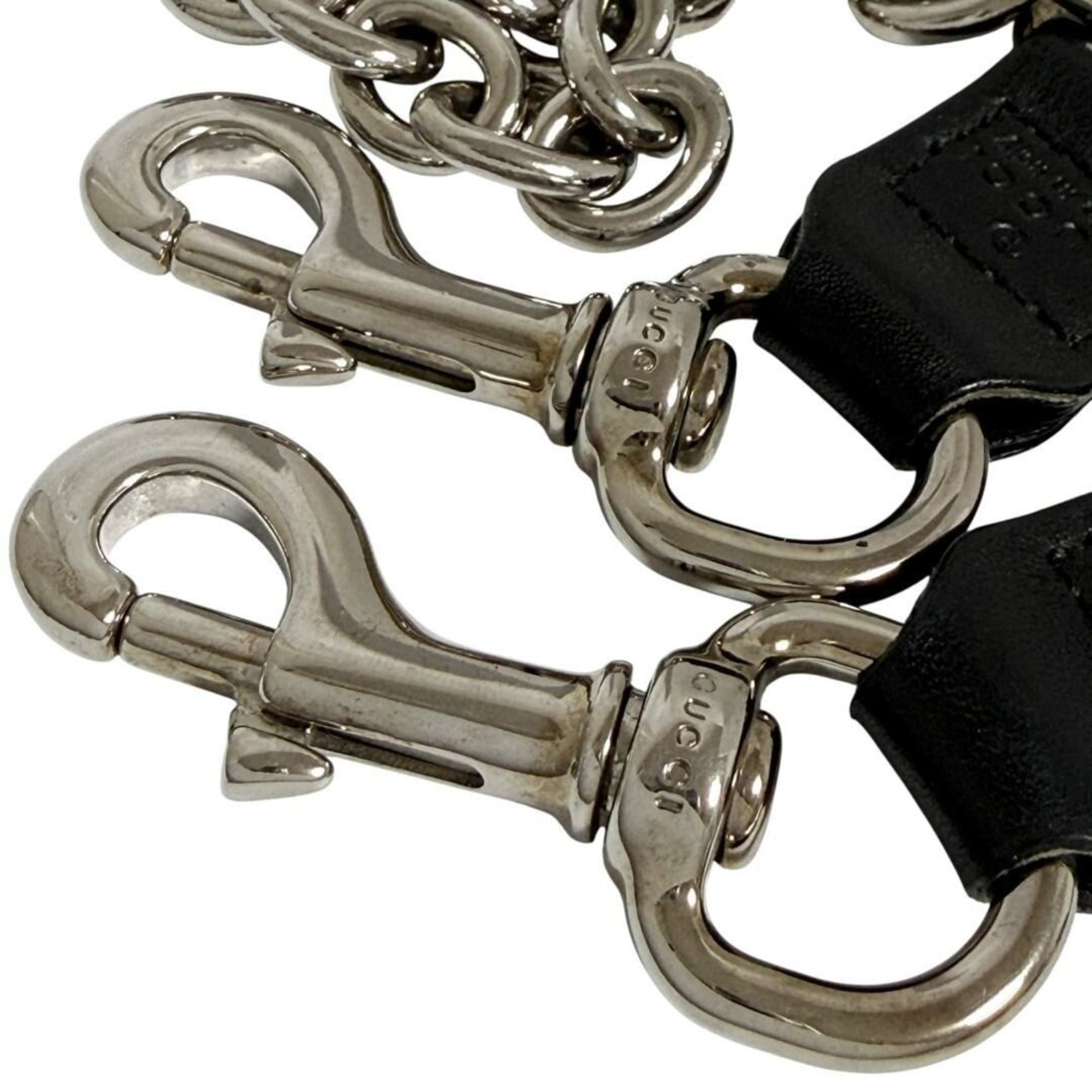 Gucci Leather Metal Chain/Shoulder Wallet (Pre-Owned)