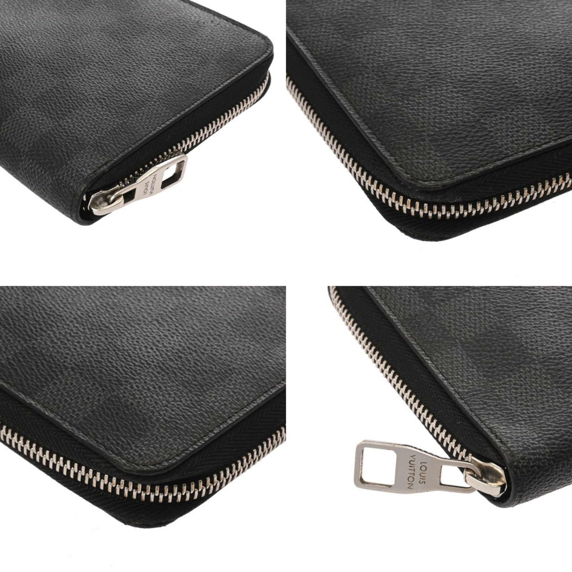 Louis Vuitton Black Gray Damier Graphite Long Wallet (Bi-Fold) (Pre-Owned)