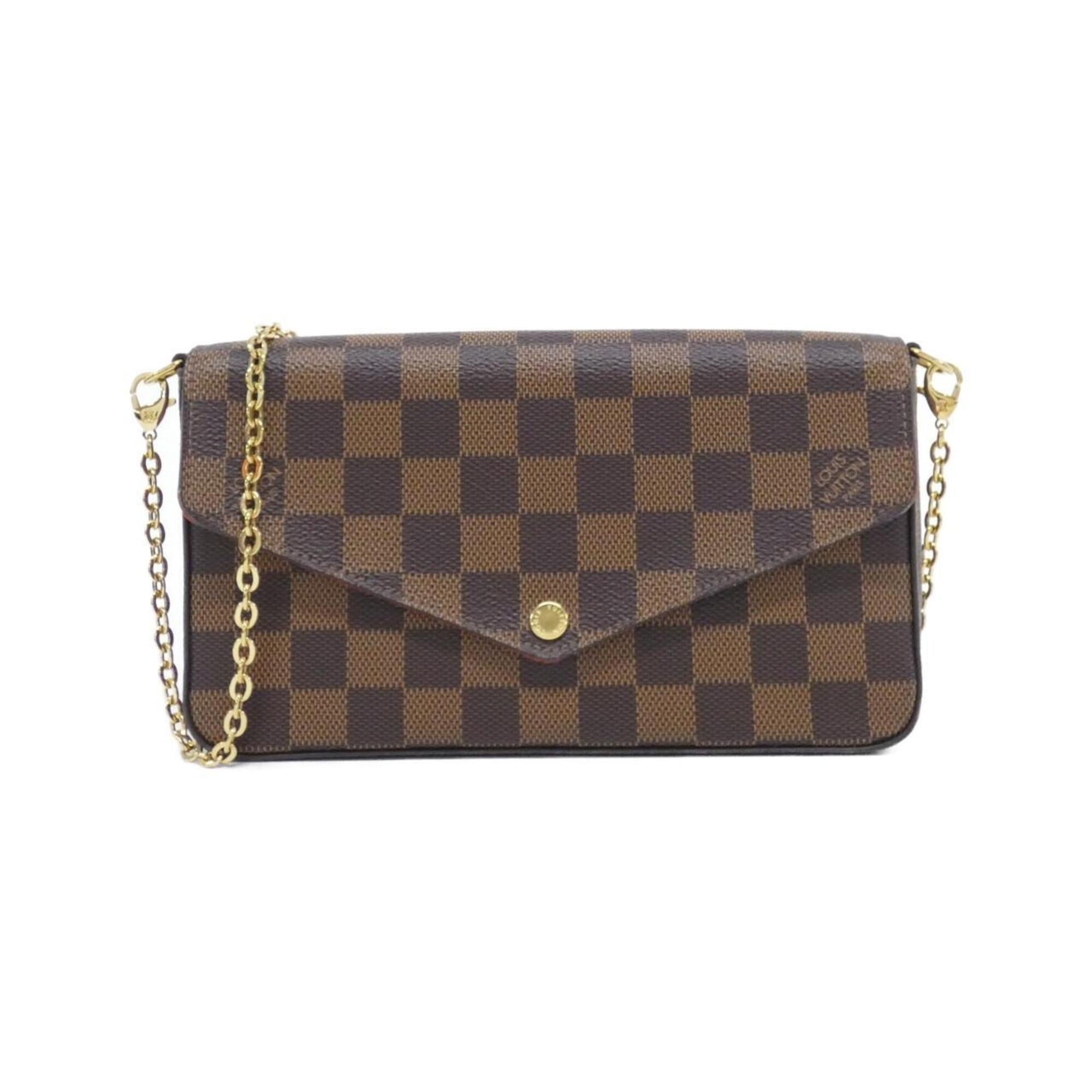 Louis Vuitton Ebene Coated Canvas Pochette Shoulder Bag (Pre-Owned)