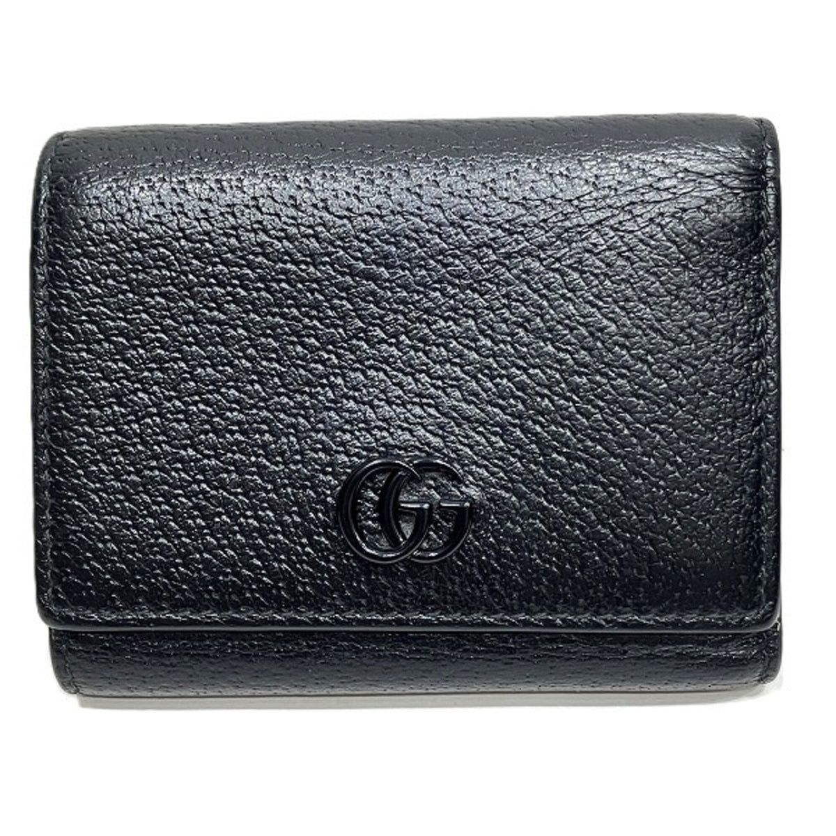 Gucci Black Leather Wallet (Tri-Fold) (Pre-Owned)