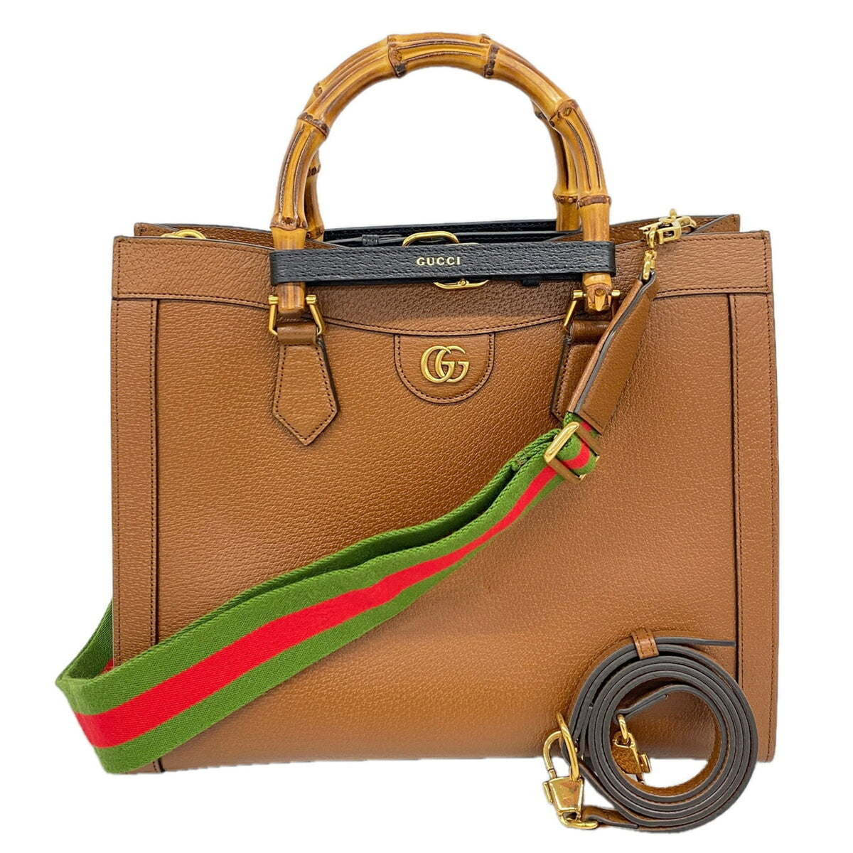 Gucci Brown Leather Tote Bag (Pre-Owned)