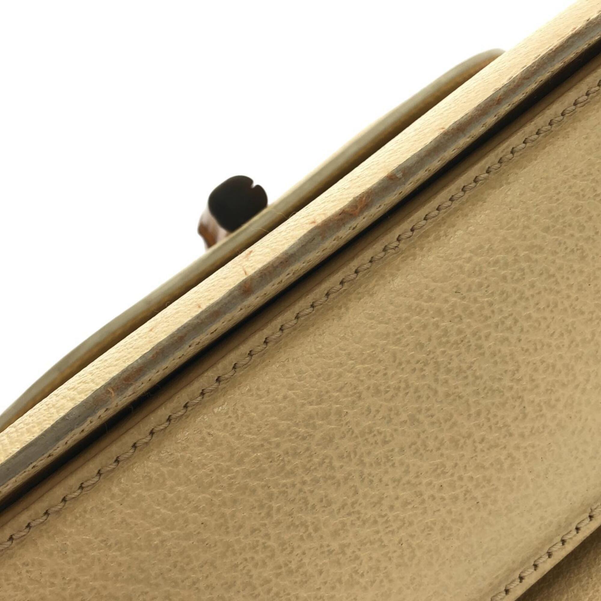 Gucci Ivory Leather Handbag (Pre-Owned)