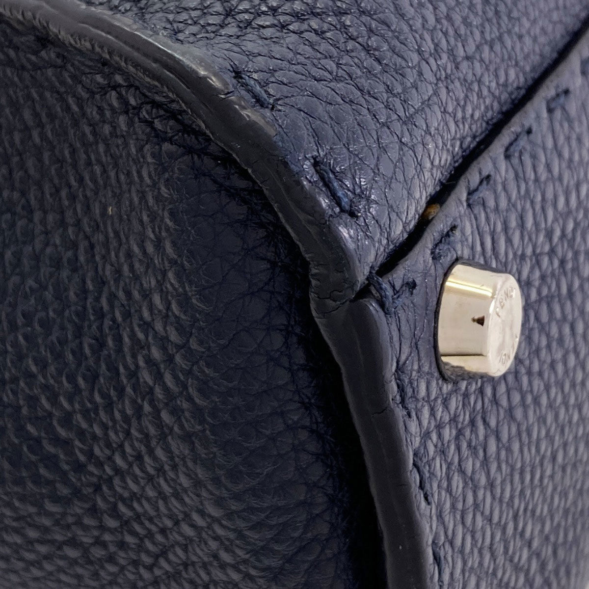 Fendi Navy Leather Handbag (Pre-Owned)