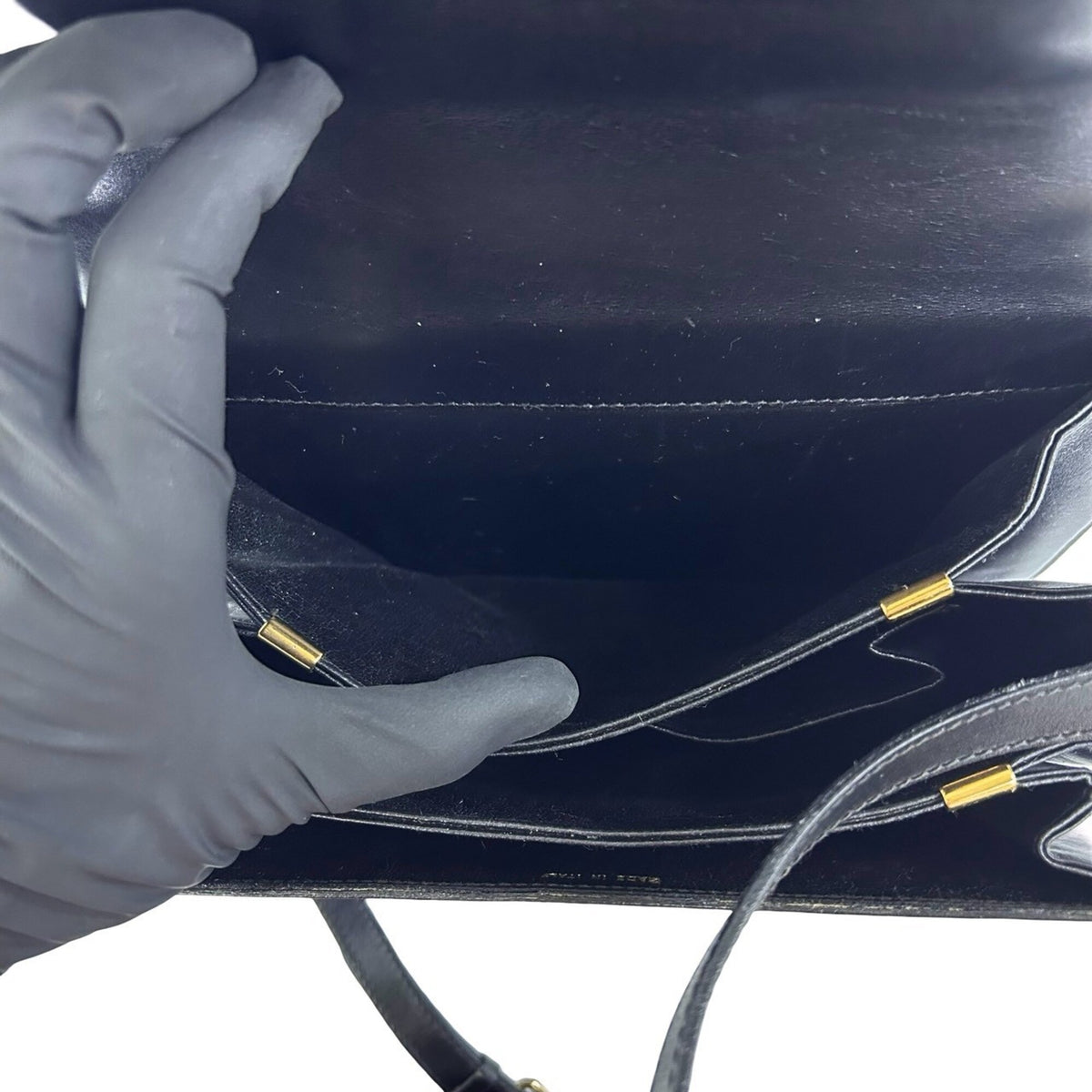 Celine Black Leather Pochette Shoulder Bag (Pre-Owned)