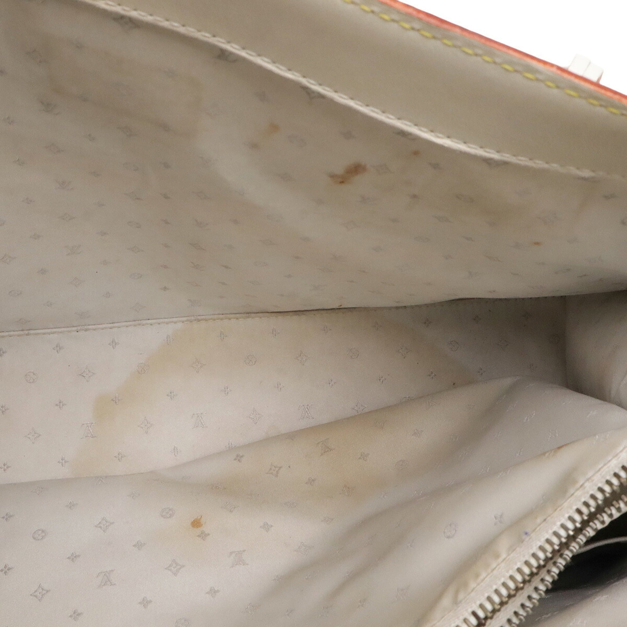 Louis Vuitton Blanc White Leather Handbag Tote Bag (Pre-Owned)