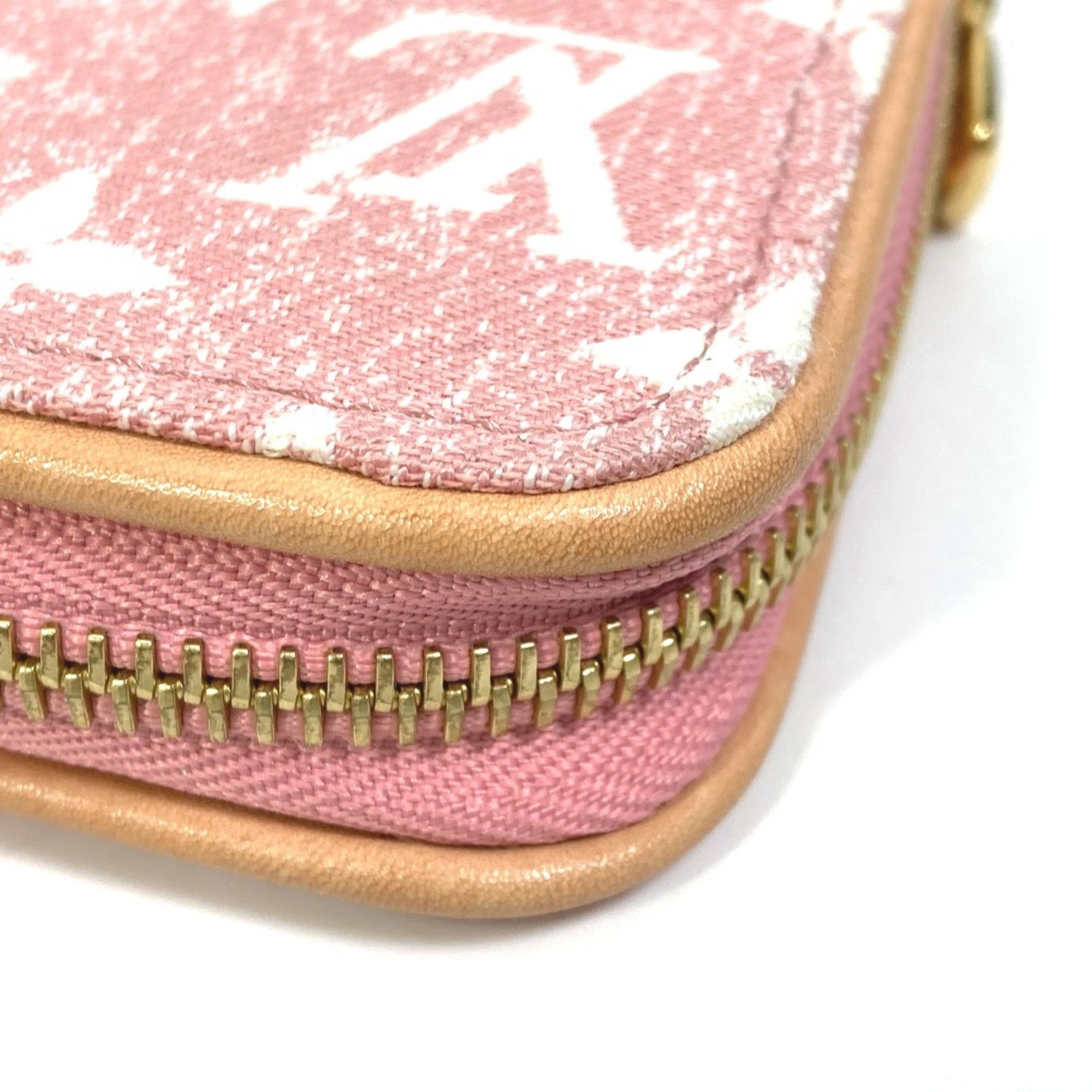 Louis Vuitton Monogram Denim Pink Monogram Denim Long Wallet (Bi-Fold) (Pre-Owned)