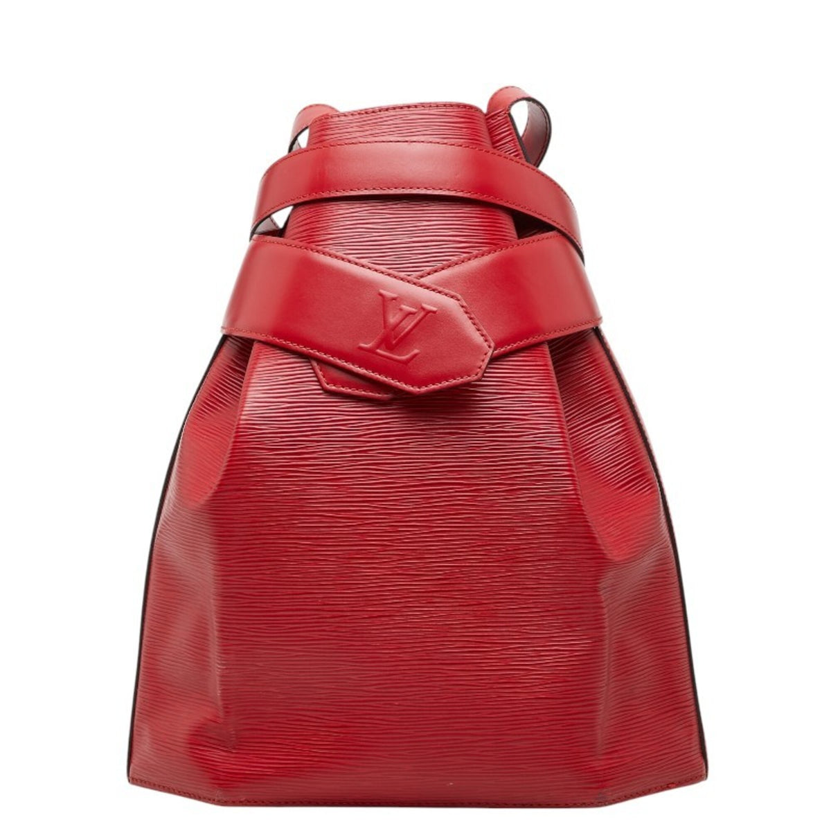 Louis Vuitton Castilian Red Leather Pouch Shoulder Bag (Pre-Owned)