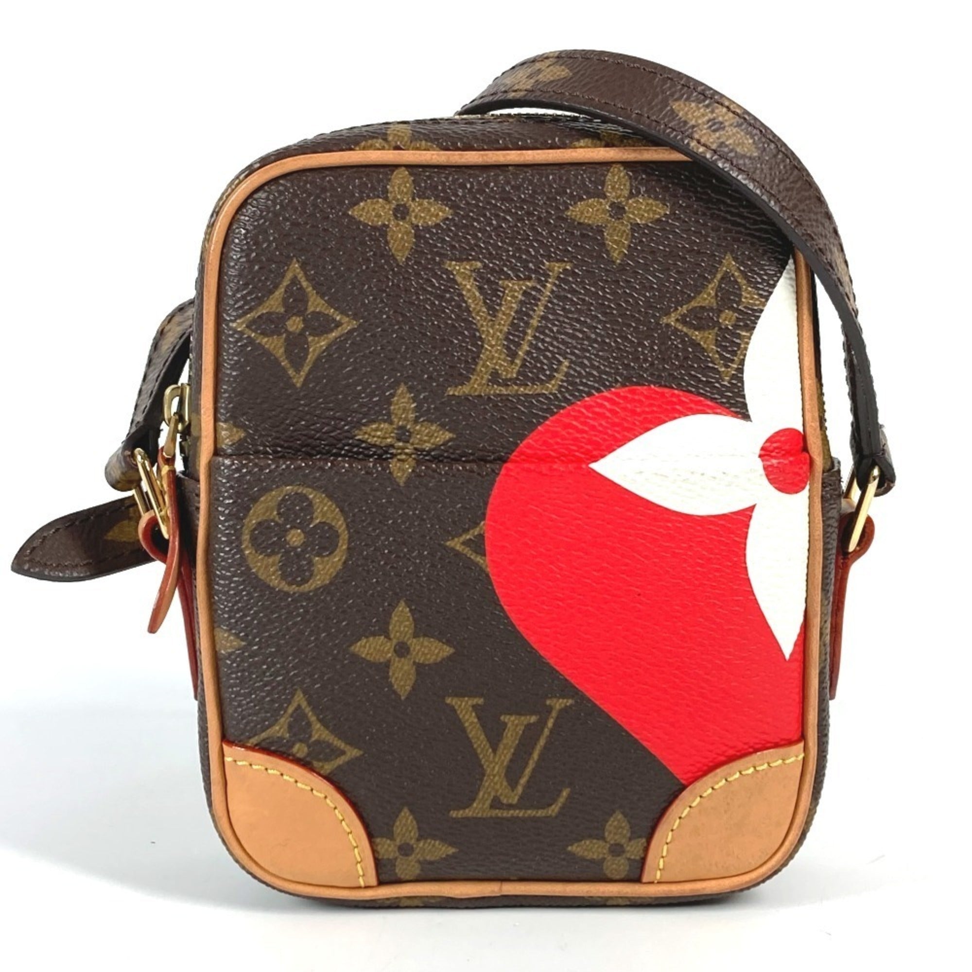Louis Vuitton Brown Monogram Red Color Monogram Pochette Shoulder Bag (Pre-Owned)