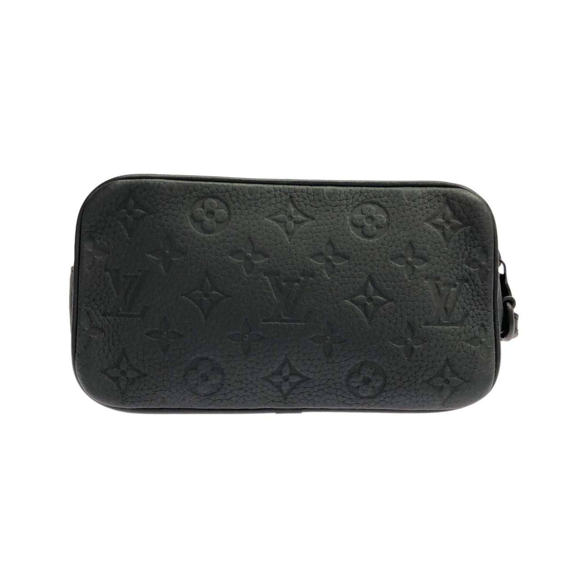 Louis Vuitton Black Leather Handbag Pochette (Pre-Owned)