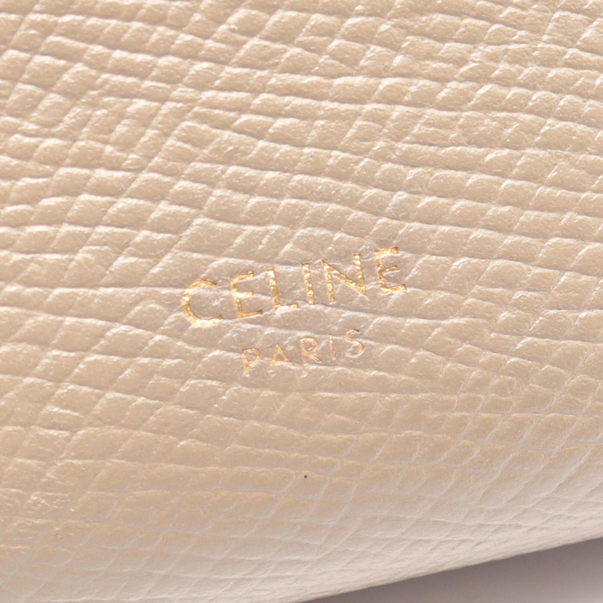 Celine Beige Leather Wallet (Tri-Fold) (Pre-Owned)