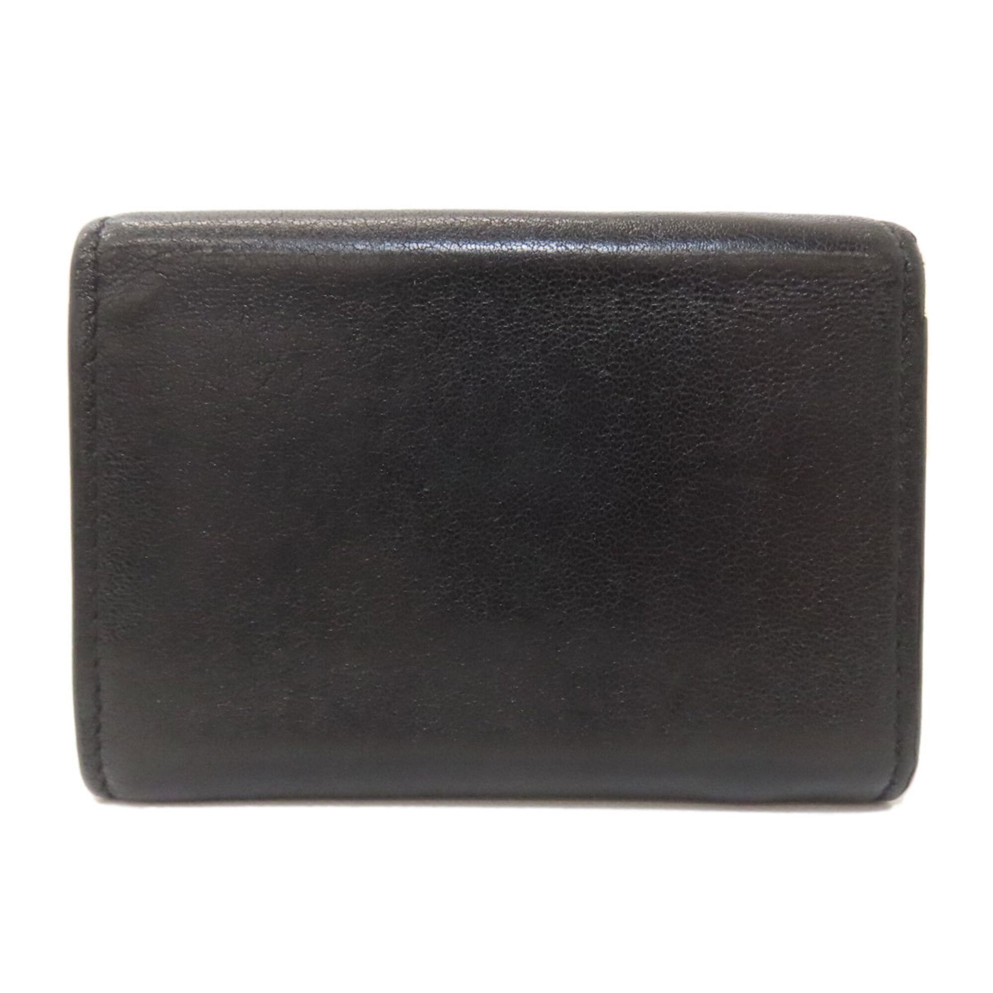 Yves Saint Laurent Black Blue Wallet (Tri-Fold) (Pre-Owned)