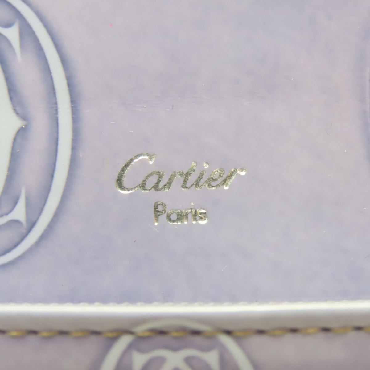 Cartier Purple Leather Long Wallet (Bi-Fold) (Pre-Owned)