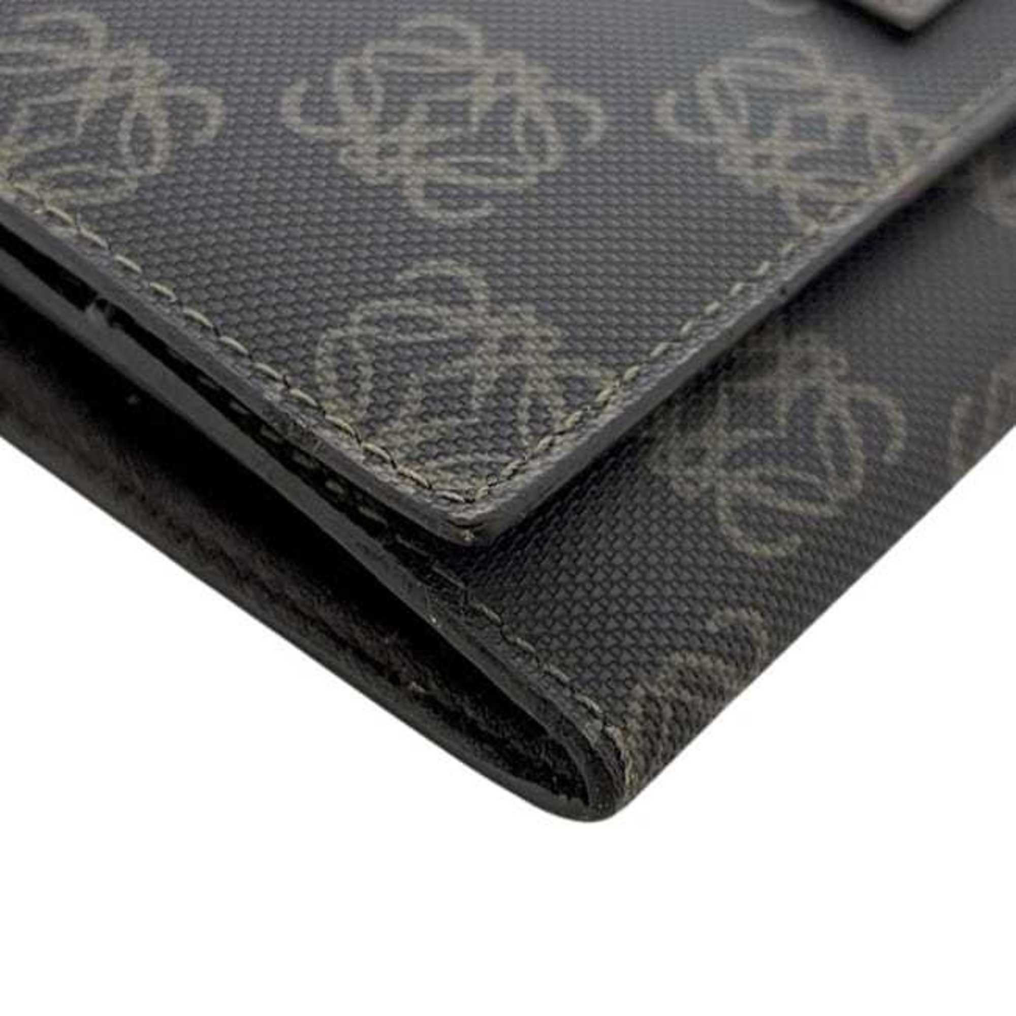 Loewe Gray Pvc Leather Long Wallet (Bi-Fold) (Pre-Owned)