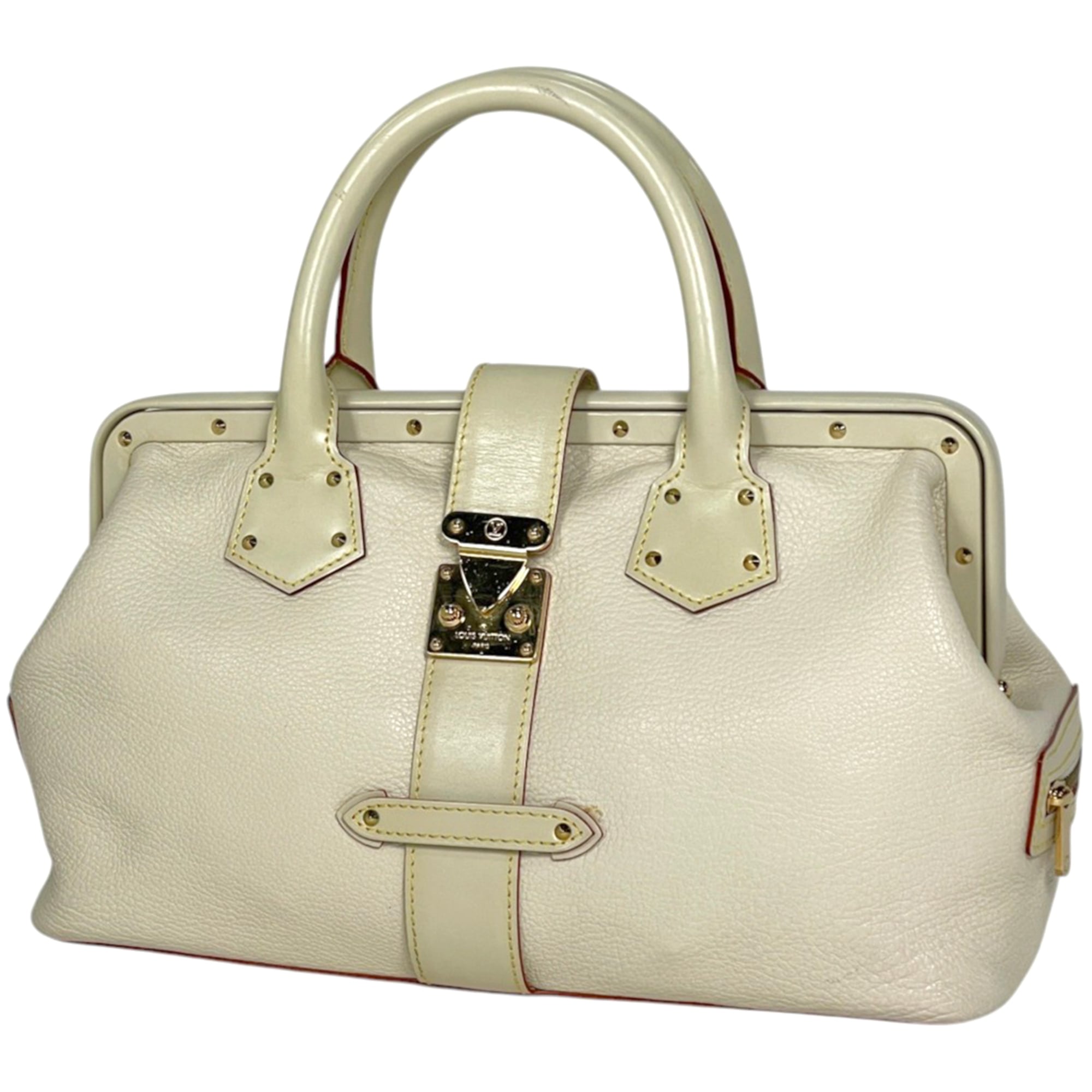 Louis Vuitton Blanc White Suhali Leather Handbag (Pre-Owned)