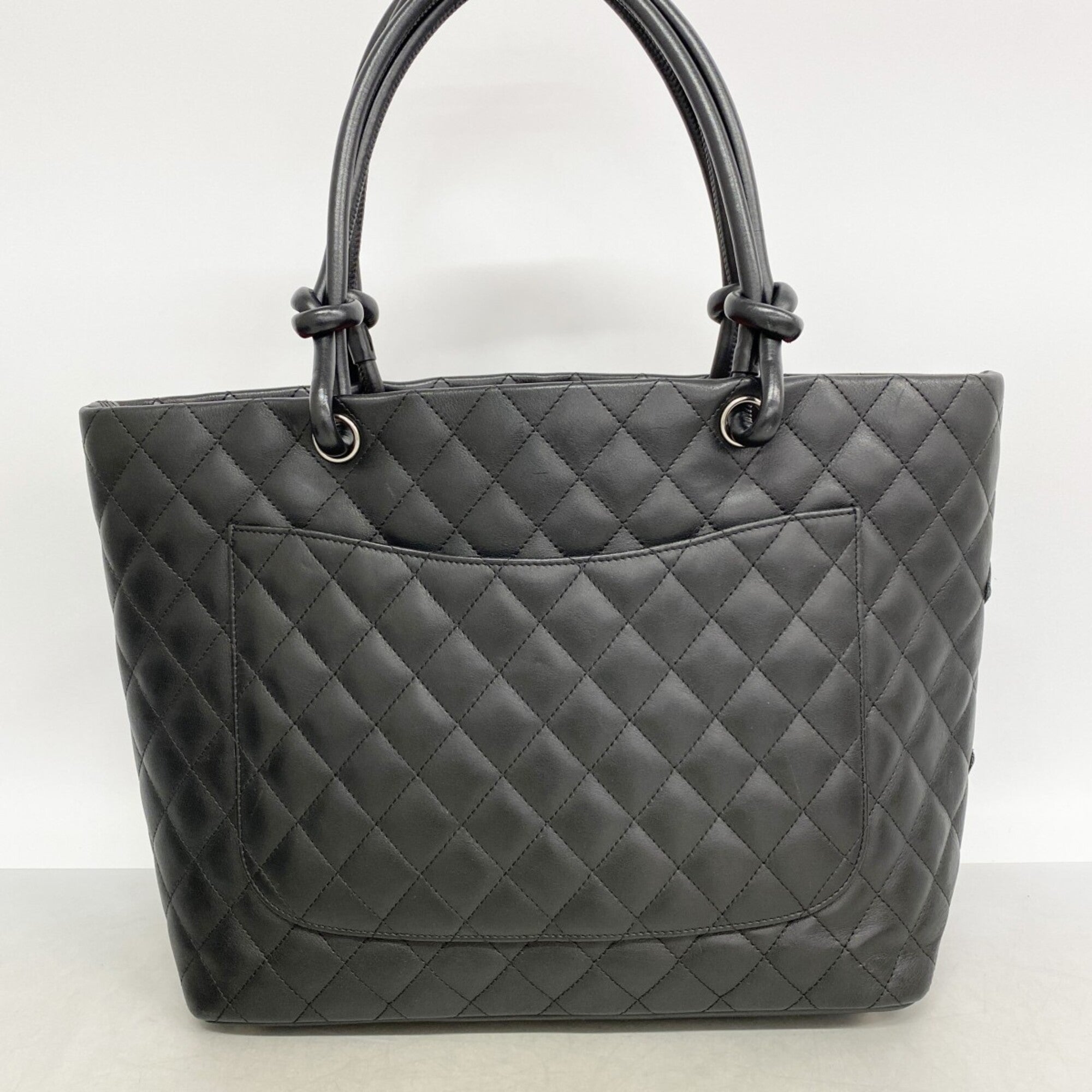 Chanel Black Leather Tote Bag (Pre-Owned)