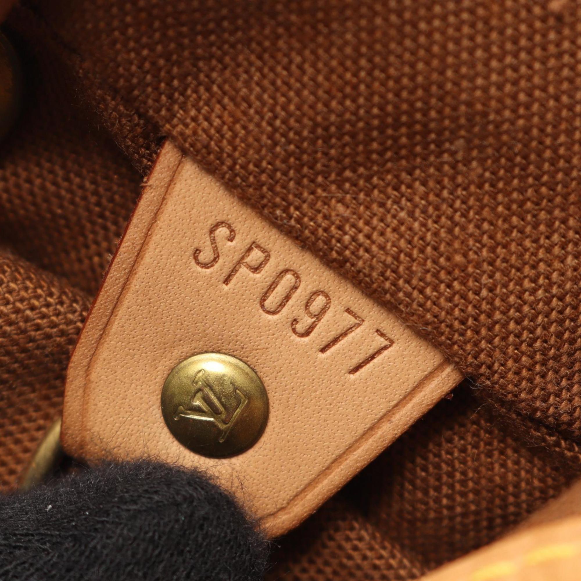 Louis Vuitton Brown Monogram Coated Canvas Leather Backpack Handbag (Pre-Owned)