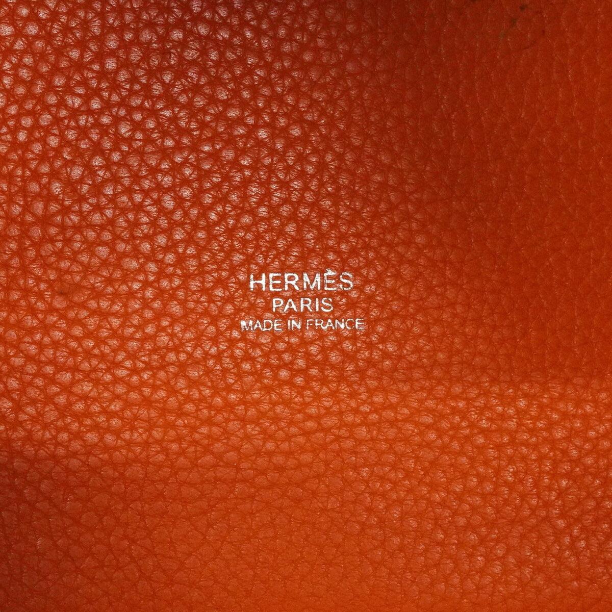 Hermes Orange Taurillon Clemence Leather Handbag (Pre-Owned)