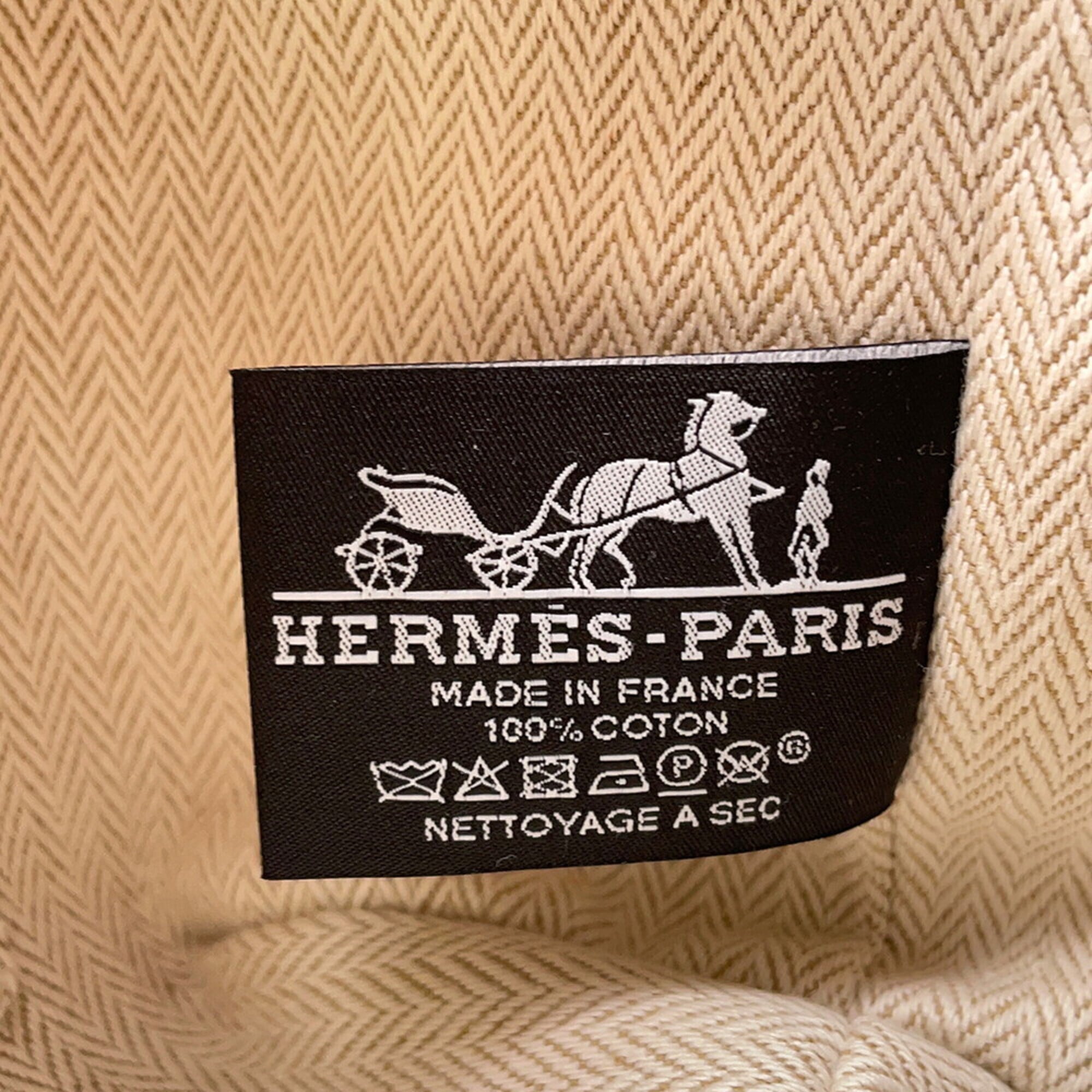 Hermes Kara Beige Canvas Pouch (Pre-Owned)