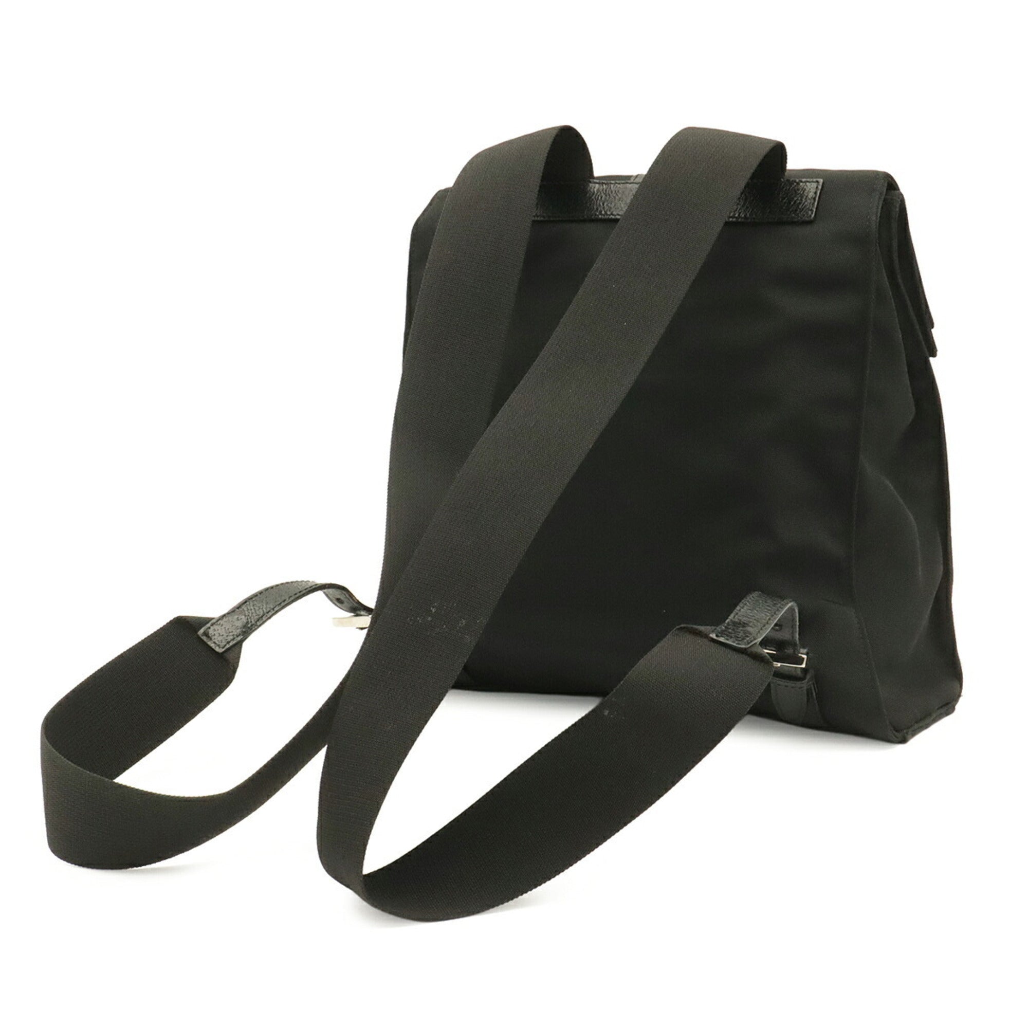 Gucci Black Nylon Leather Backpack (Pre-Owned)