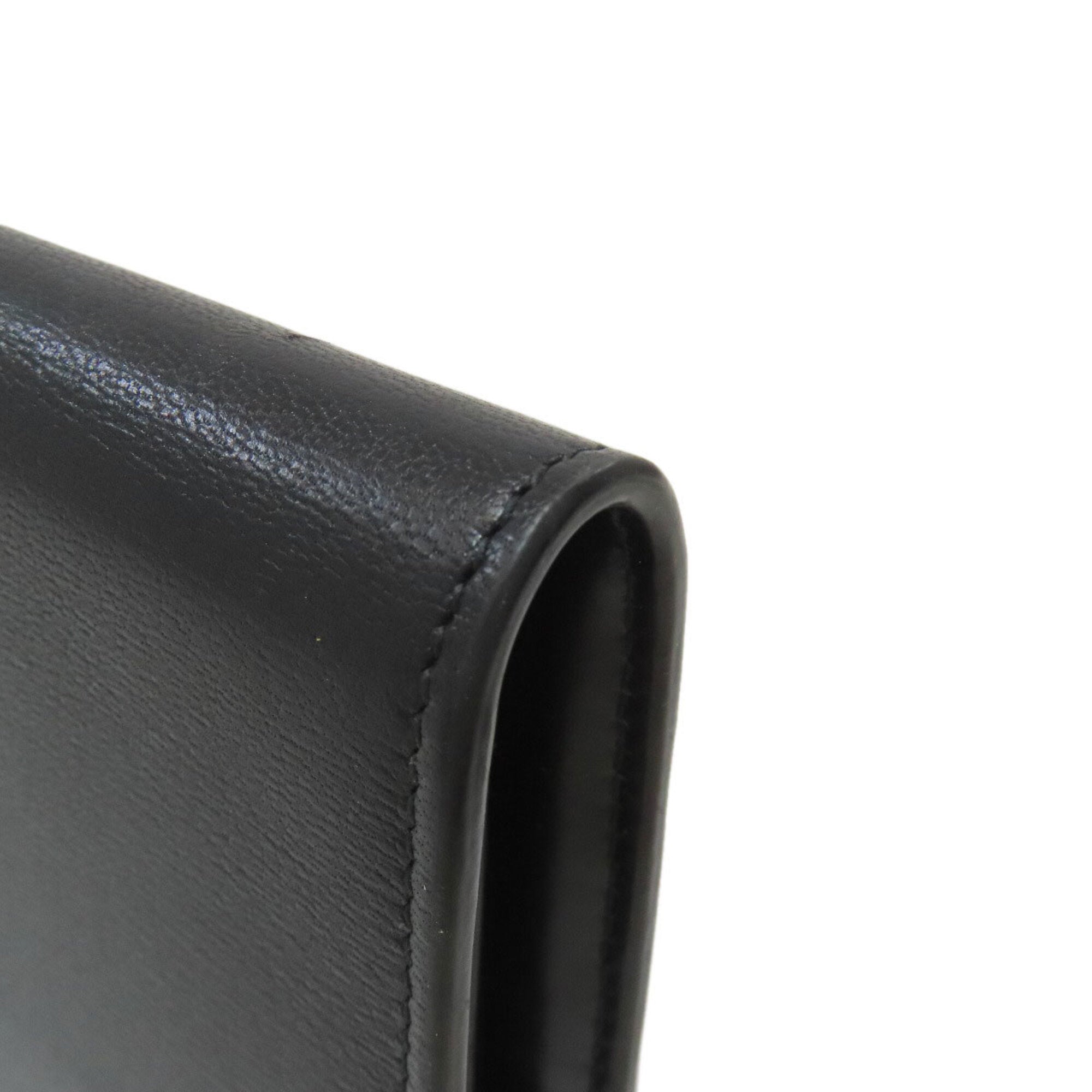 Bvlgari Black Leather Long Wallet (Bi-Fold) (Pre-Owned)