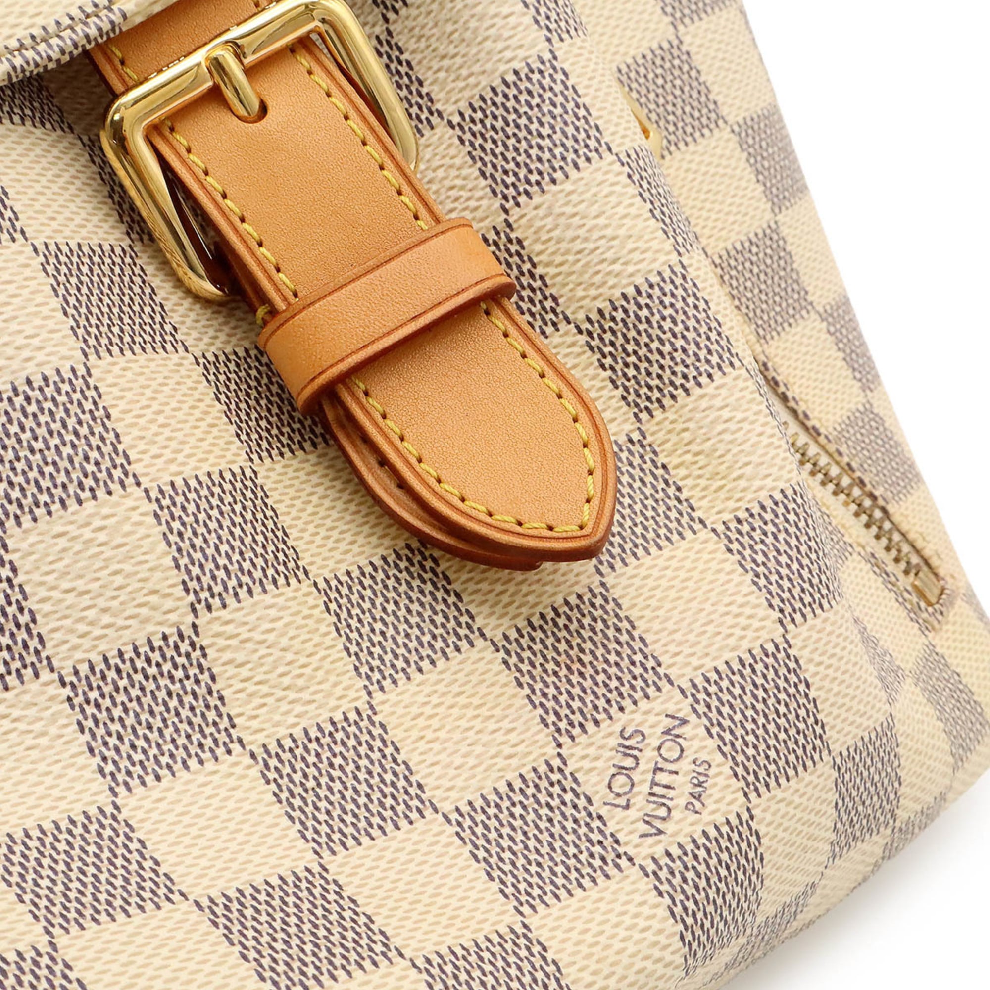 Louis Vuitton Damier Azur Ivory Damier Azur Backpack Shoulder Bag (Pre-Owned)