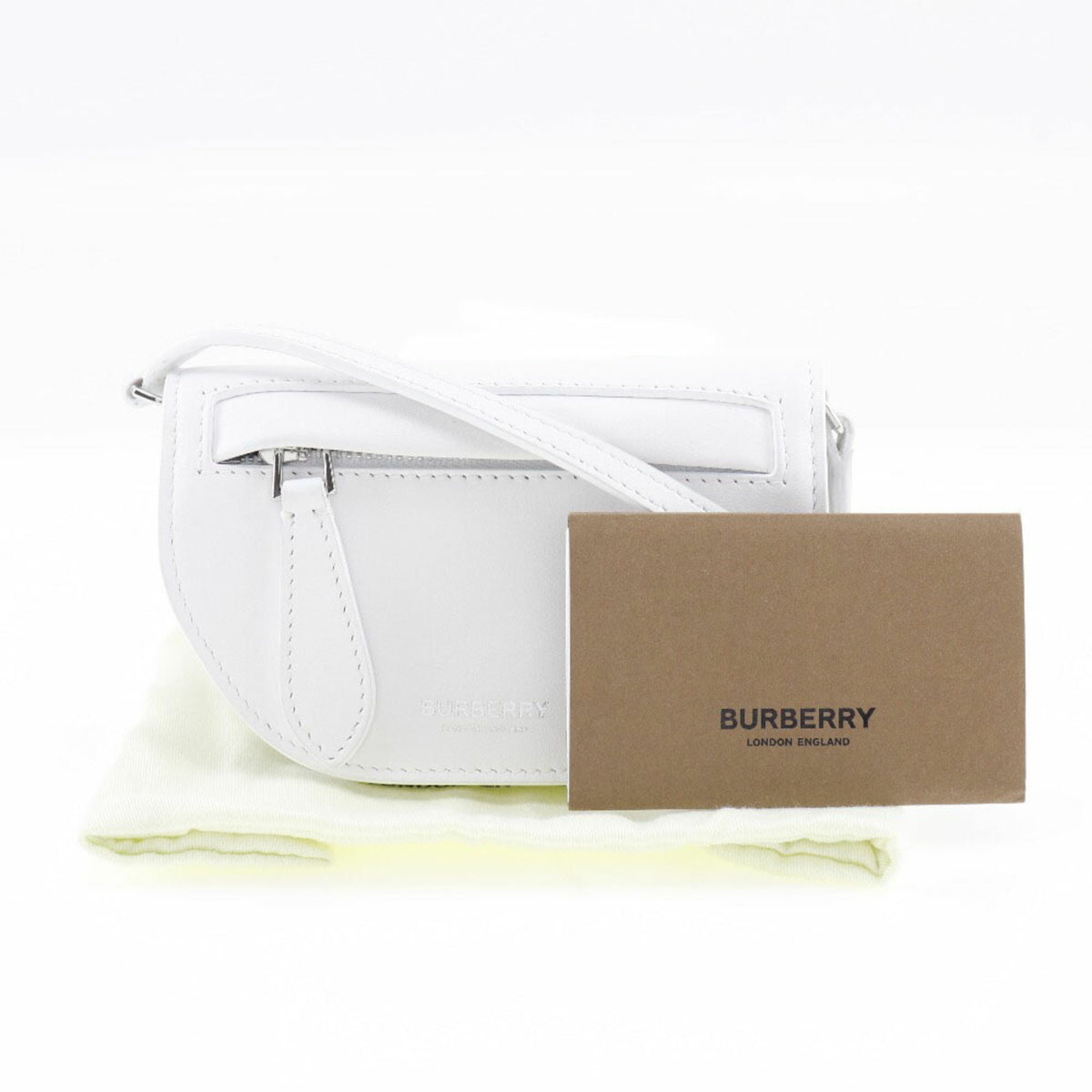 Burberry White Leather Shoulder Bag (Pre-Owned)
