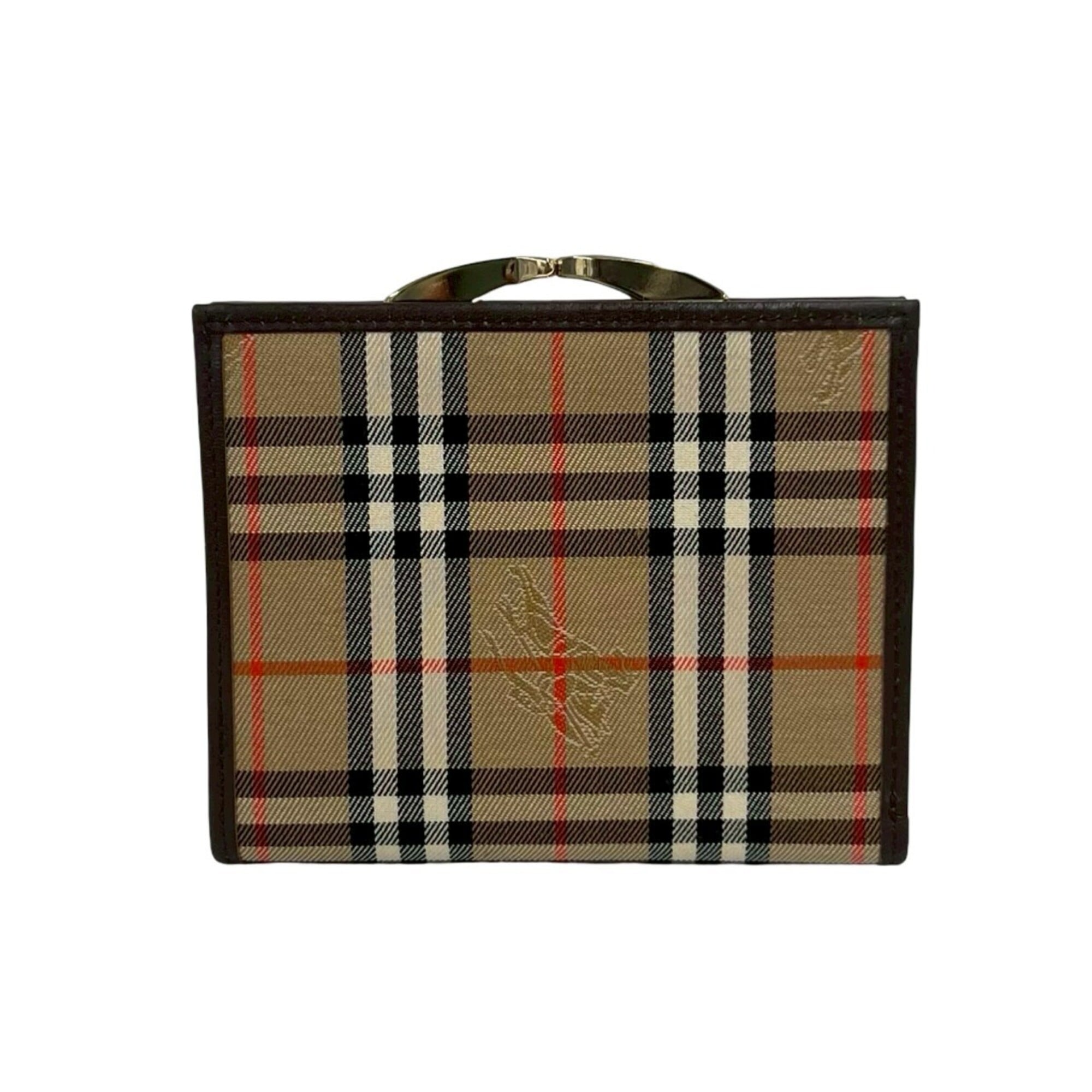 Burberry Beige Brown Canvas Leather Wallet (Bi-Fold) (Pre-Owned)