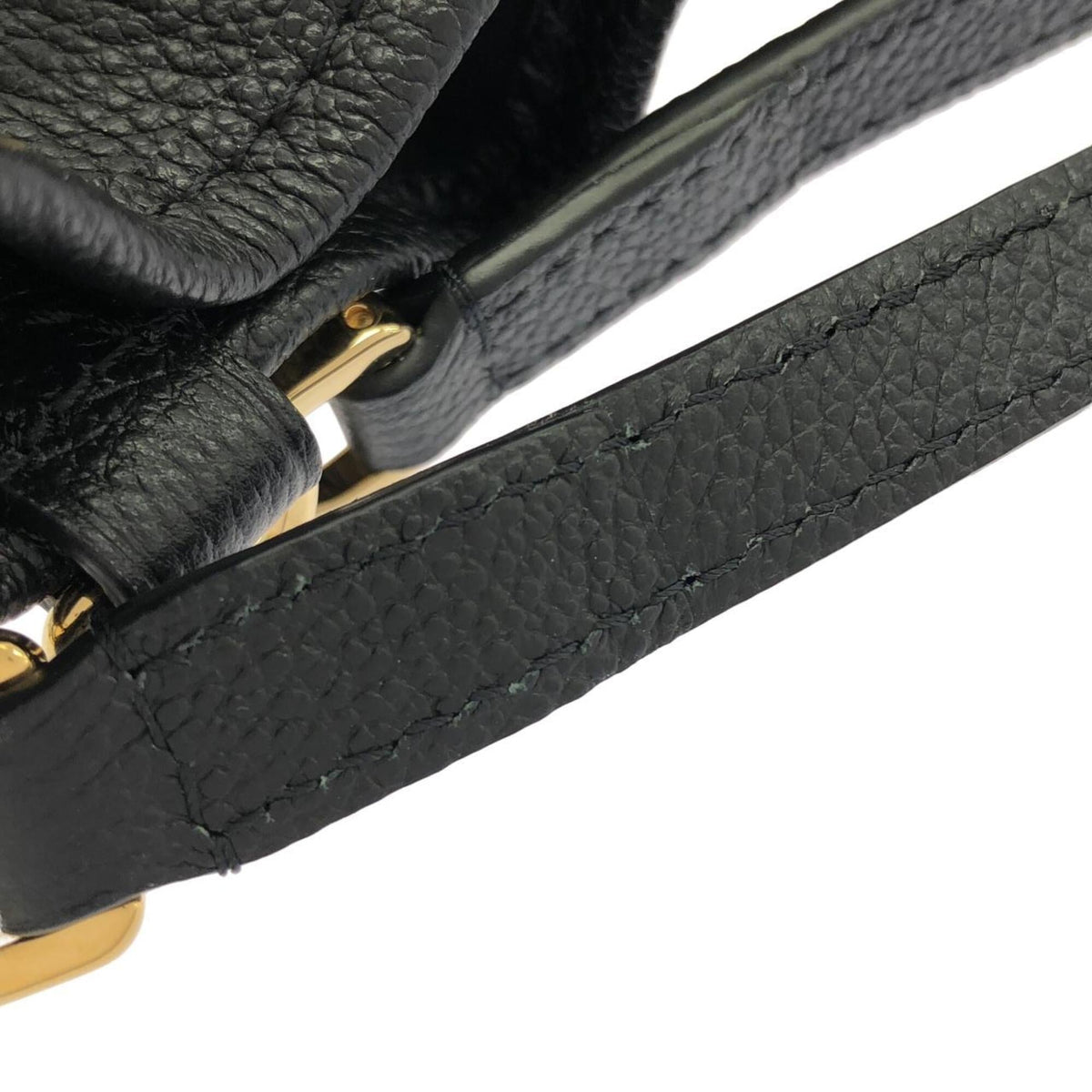 Louis Vuitton Black Leather Handbag (Pre-Owned)