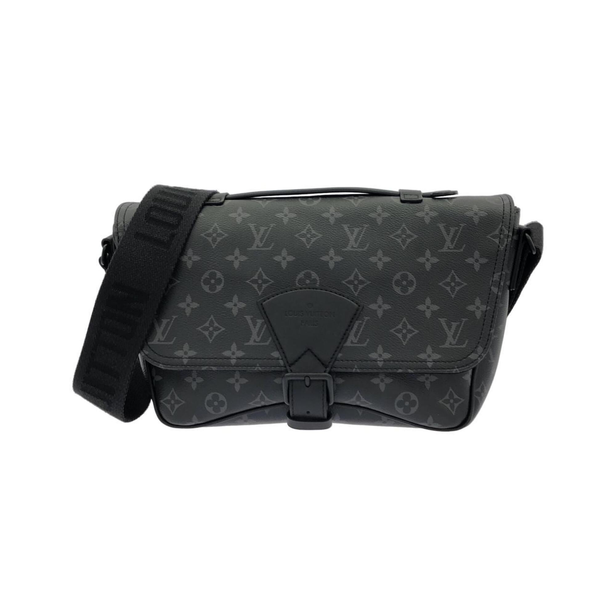Louis Vuitton Black Coated Canvas Shoulder Bag (Pre-Owned)