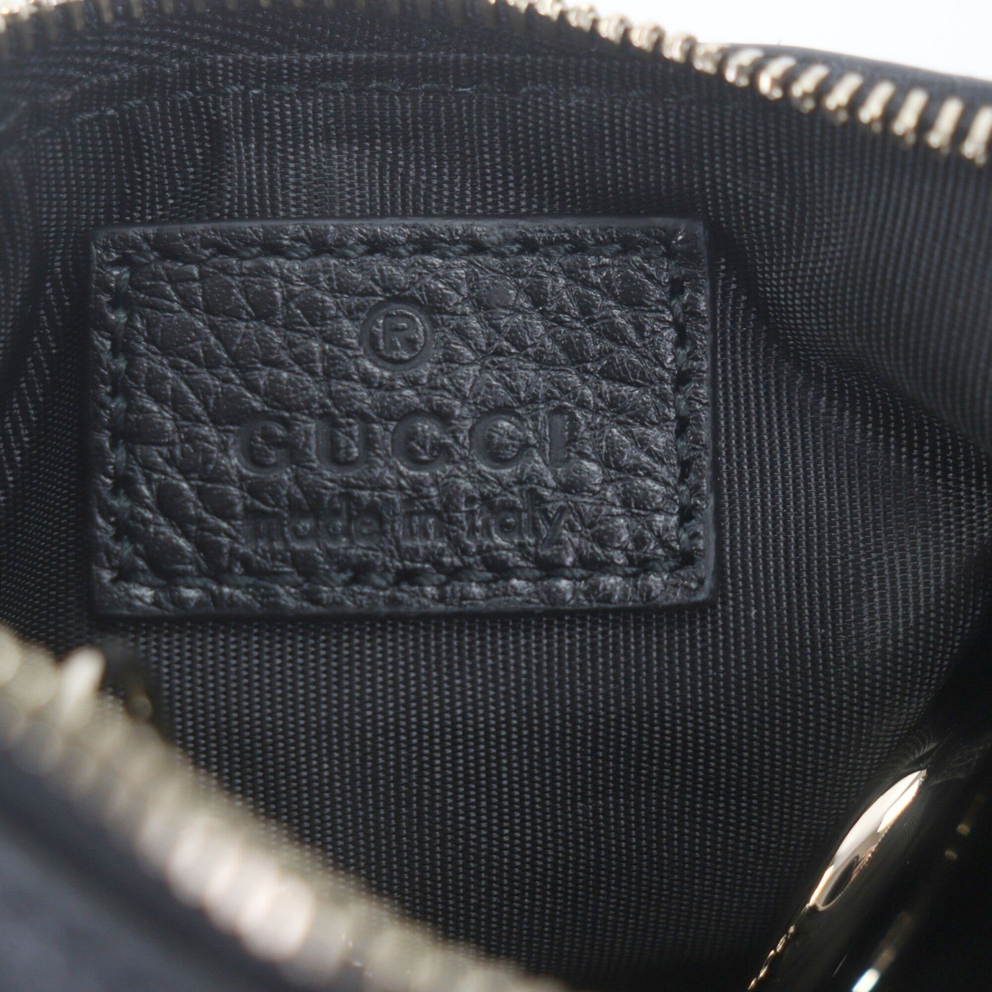Gucci Black Leather Coin Purse/Coin Case (Pre-Owned)