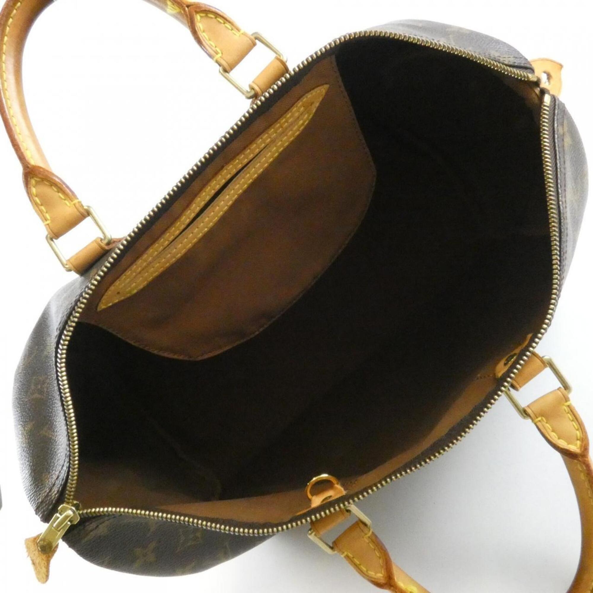 Louis Vuitton Marron Coated Canvas Boston Bag (Pre-Owned)
