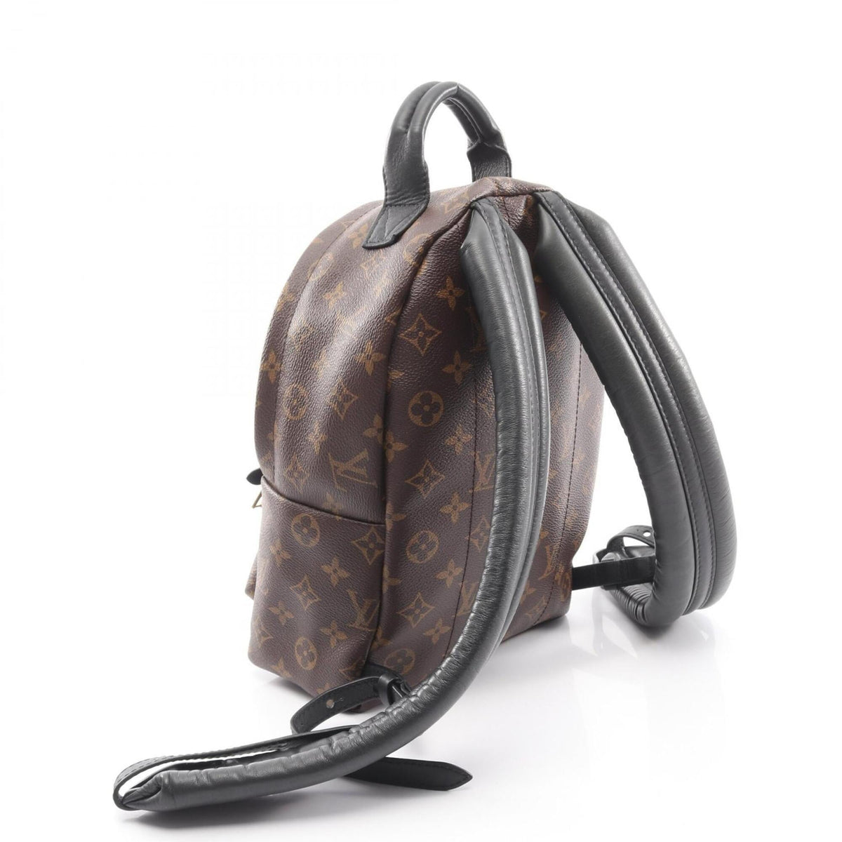 Louis Vuitton Black Brown Coated Canvas Leather Backpack Handbag (Pre-Owned)