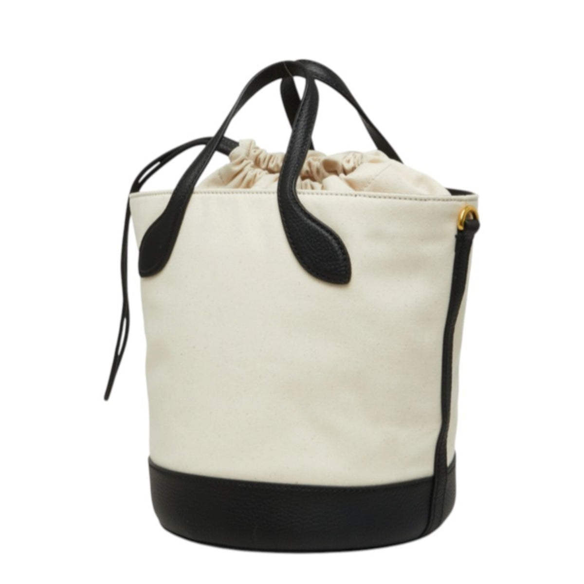 Bally Black White Canvas Leather Tote Bag (Pre-Owned)