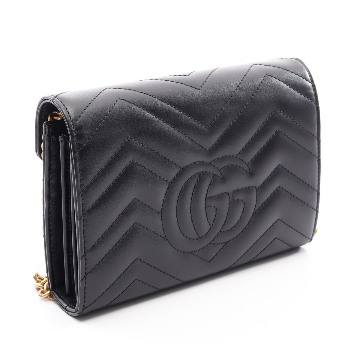 Gucci Black Leather Handbag Shoulder Bag (Pre-Owned)